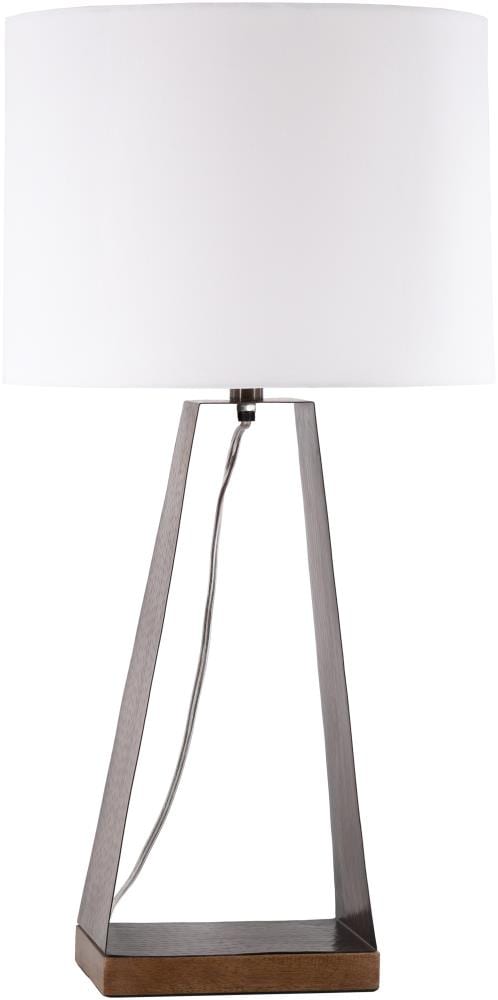 Surya KIS-002 Kaiser 27-in Copper 3-way Table Lamp with Fabric Shade