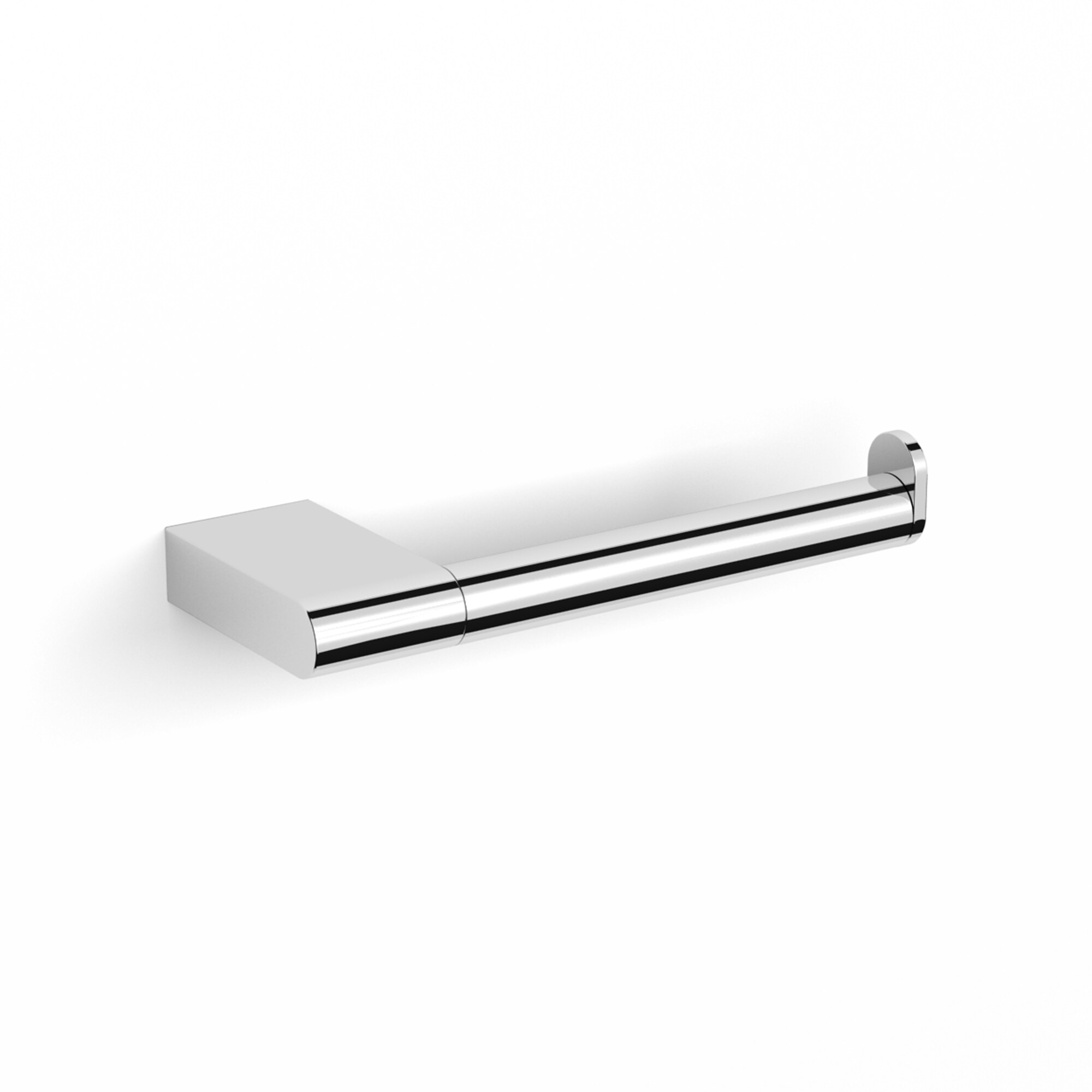WS Bath Collections ICE WSBC 29004 CR Ice Polished Chrome Wall mount Single post Toilet Paper Holder 1 -Rolls with Storage