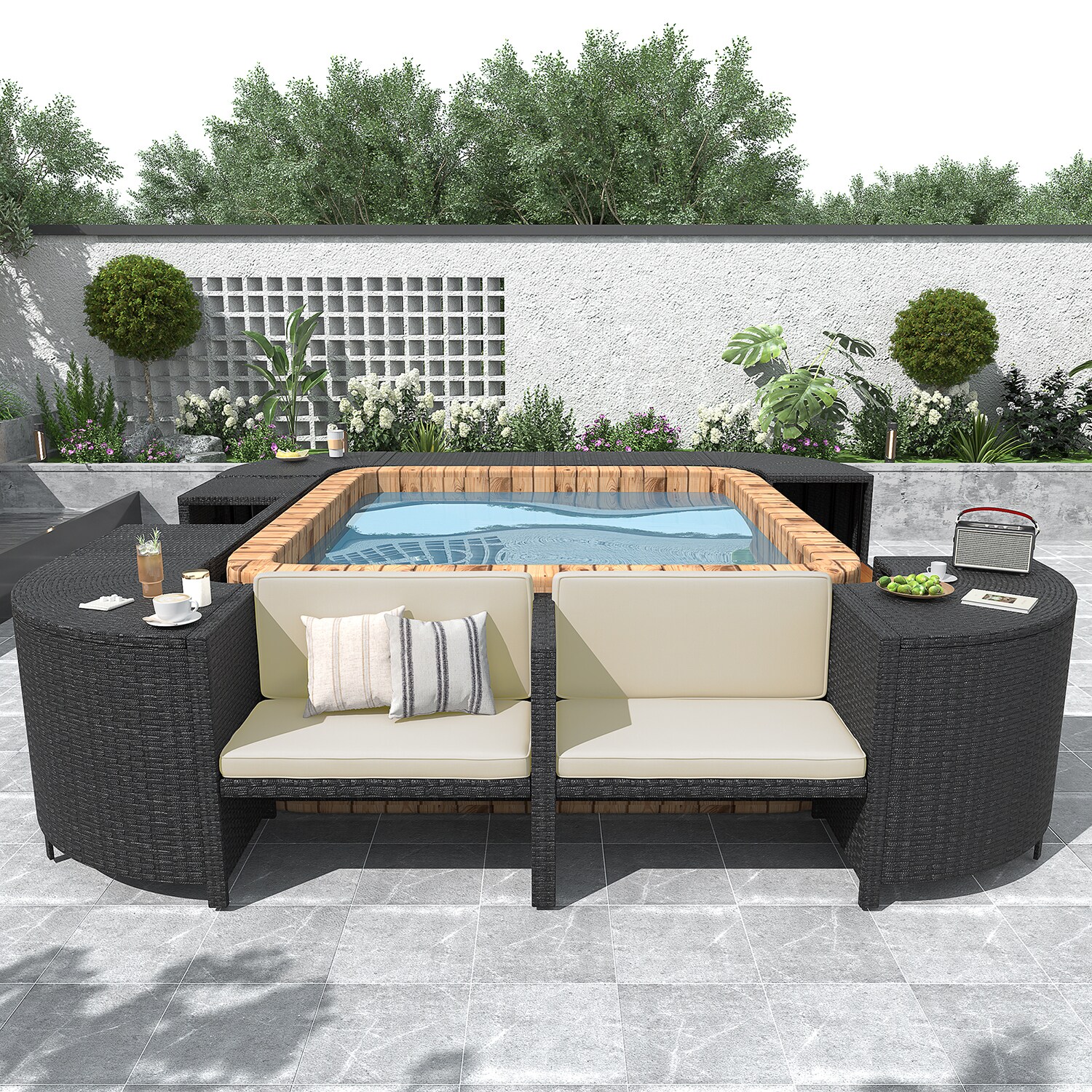 SINOFURN SYA370196BG Patio-Sofas-Daybeds - View #2