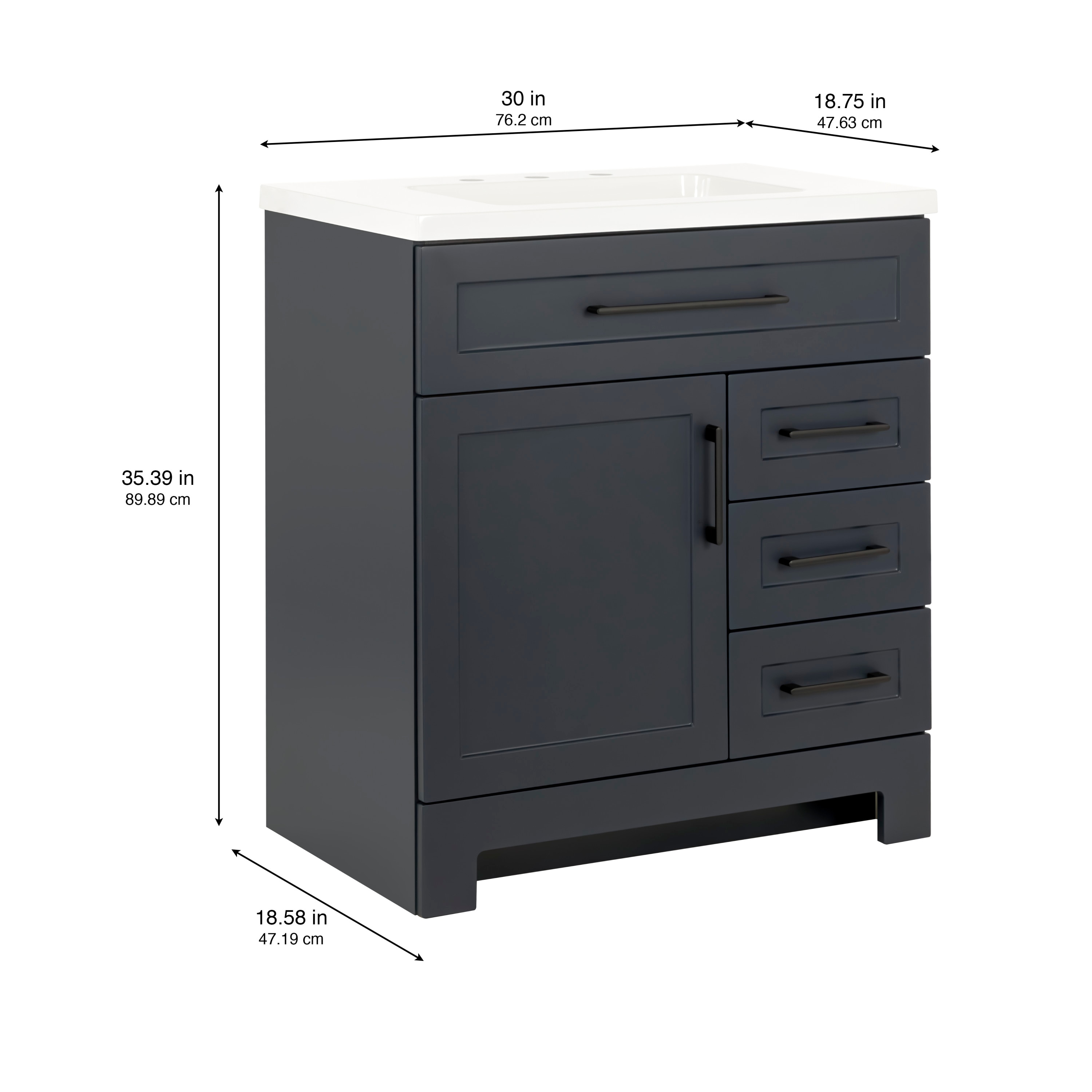 Style Selections CU30P2-DB Bath-Vanity-Combo - View #4