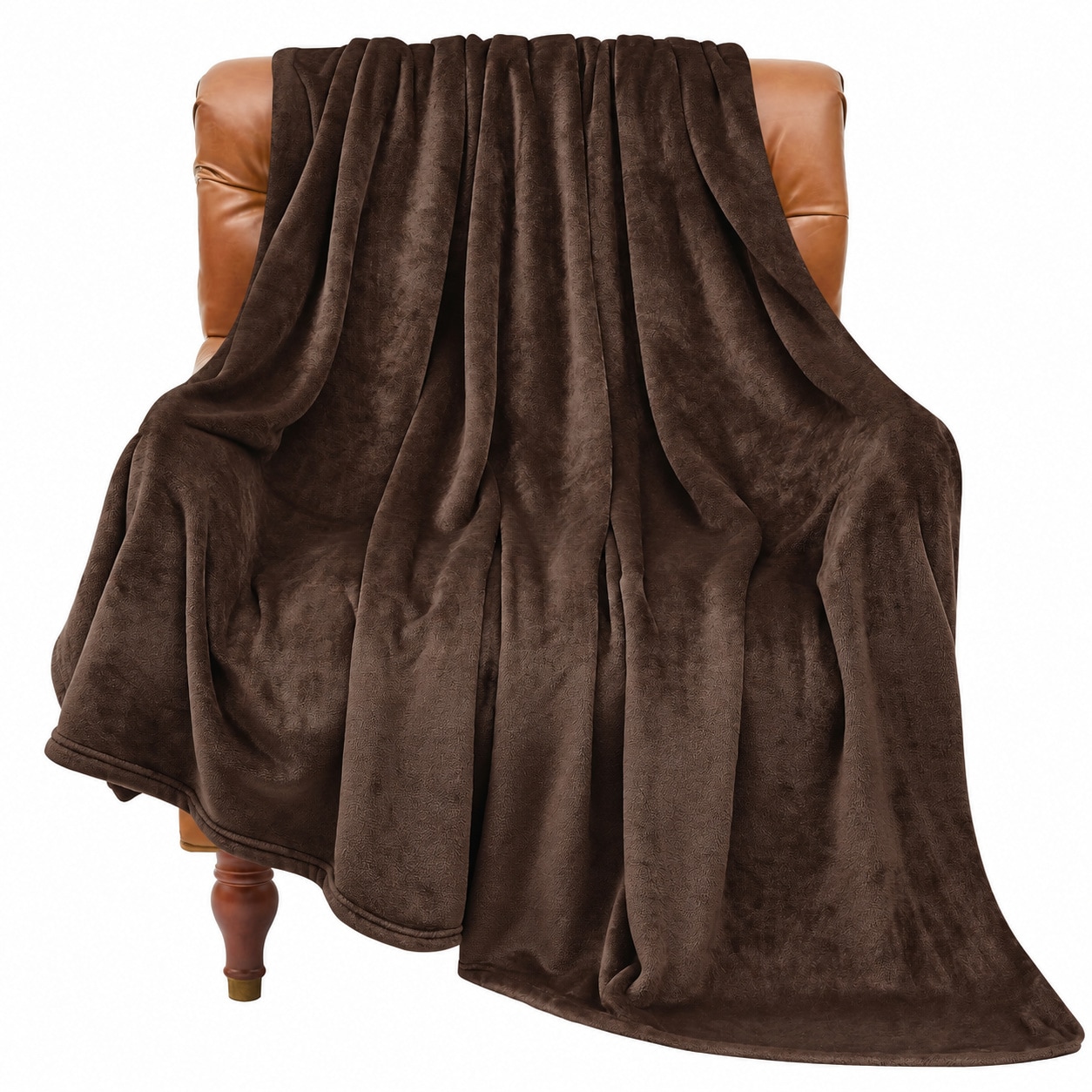 WZK Double Sided Fluffy Fleece Throw Blanket All Season Soft Plush Cozy for Couch Bed Camping Travel