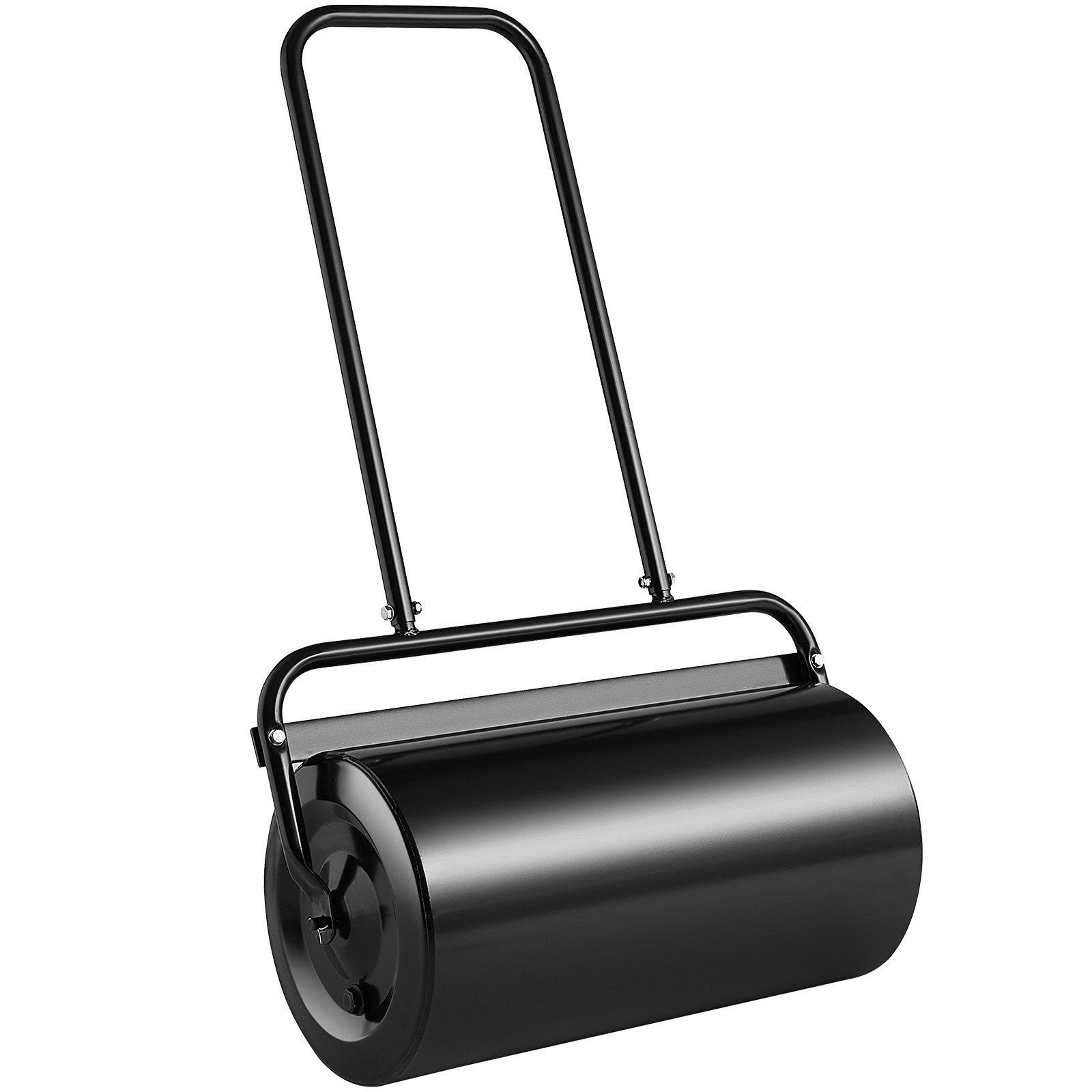 Mecale 13-Gallon Push Lawn Roller Steel Sand or Water Filled Sod Roller with U-Shaped Handle Black
