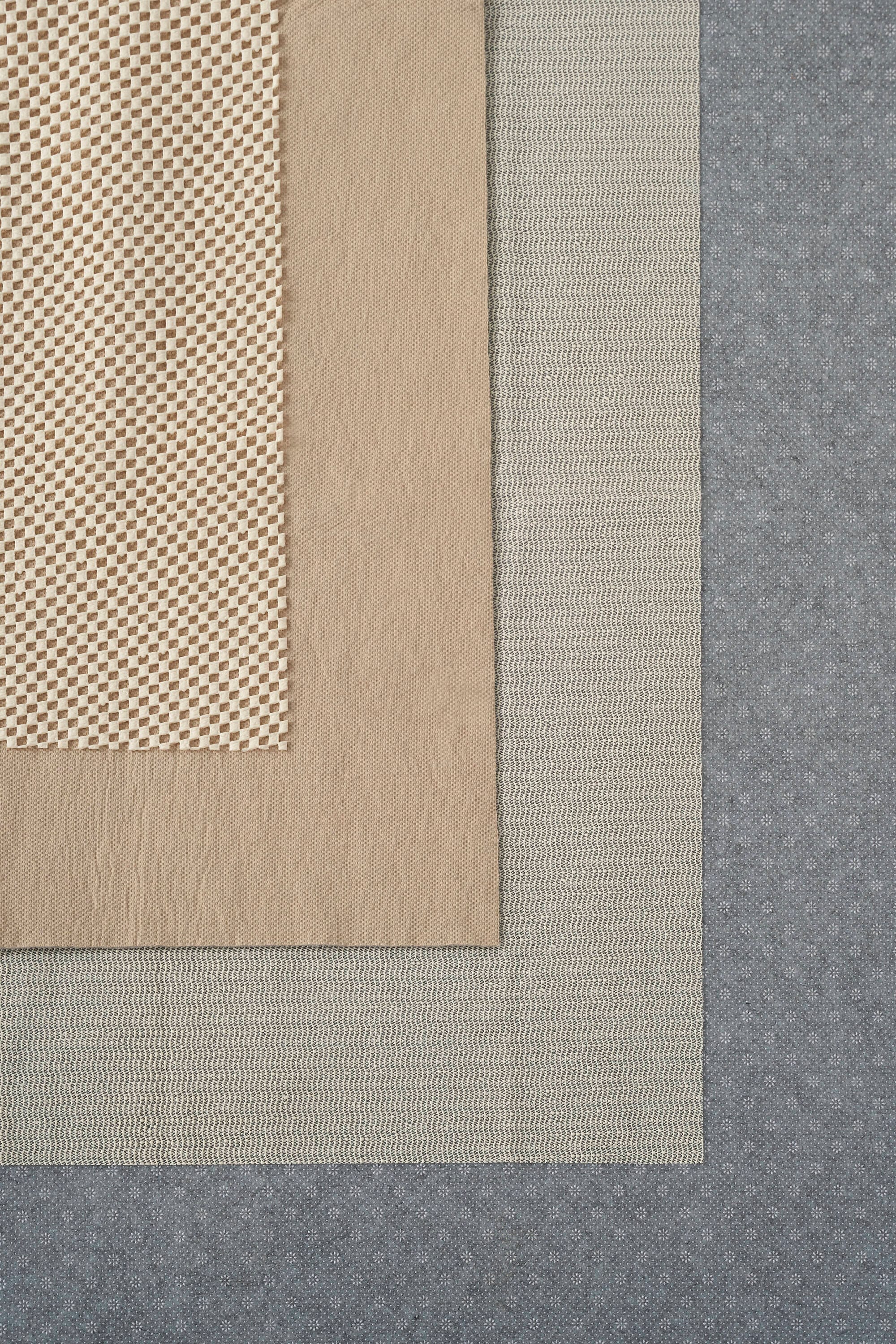 Ivory Grid-Loc Non-Slip Rug Pad for Hard Surfaces, 5'8" x 8'8"