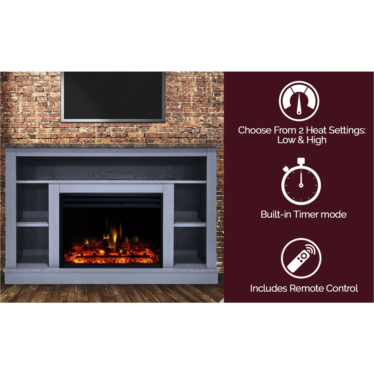 Cambridge CAM5021-1SBLLG3 Electric-Fireplaces - View #2