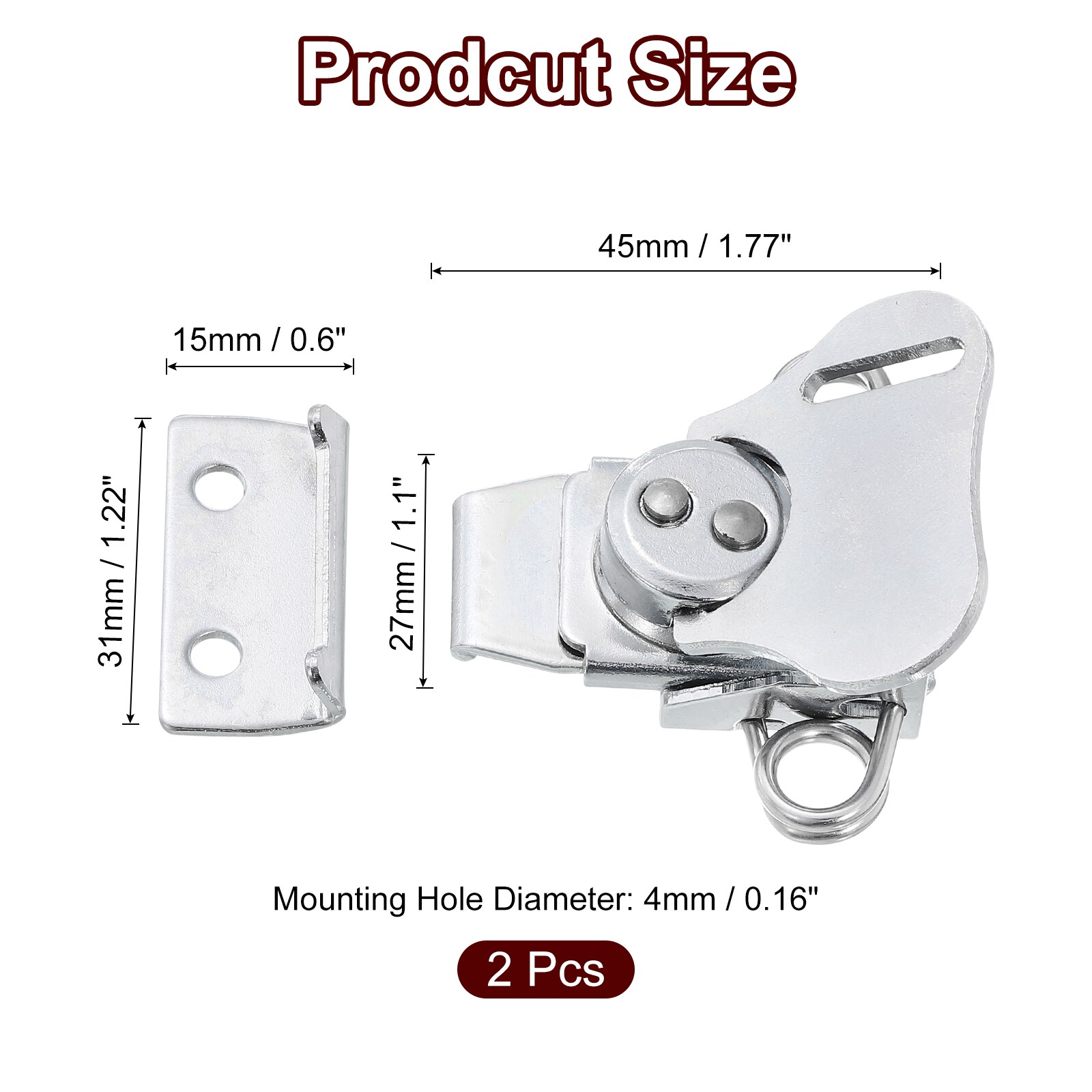 Unique Bargains S25093001UX7406 Cabinet-Latches - View #2