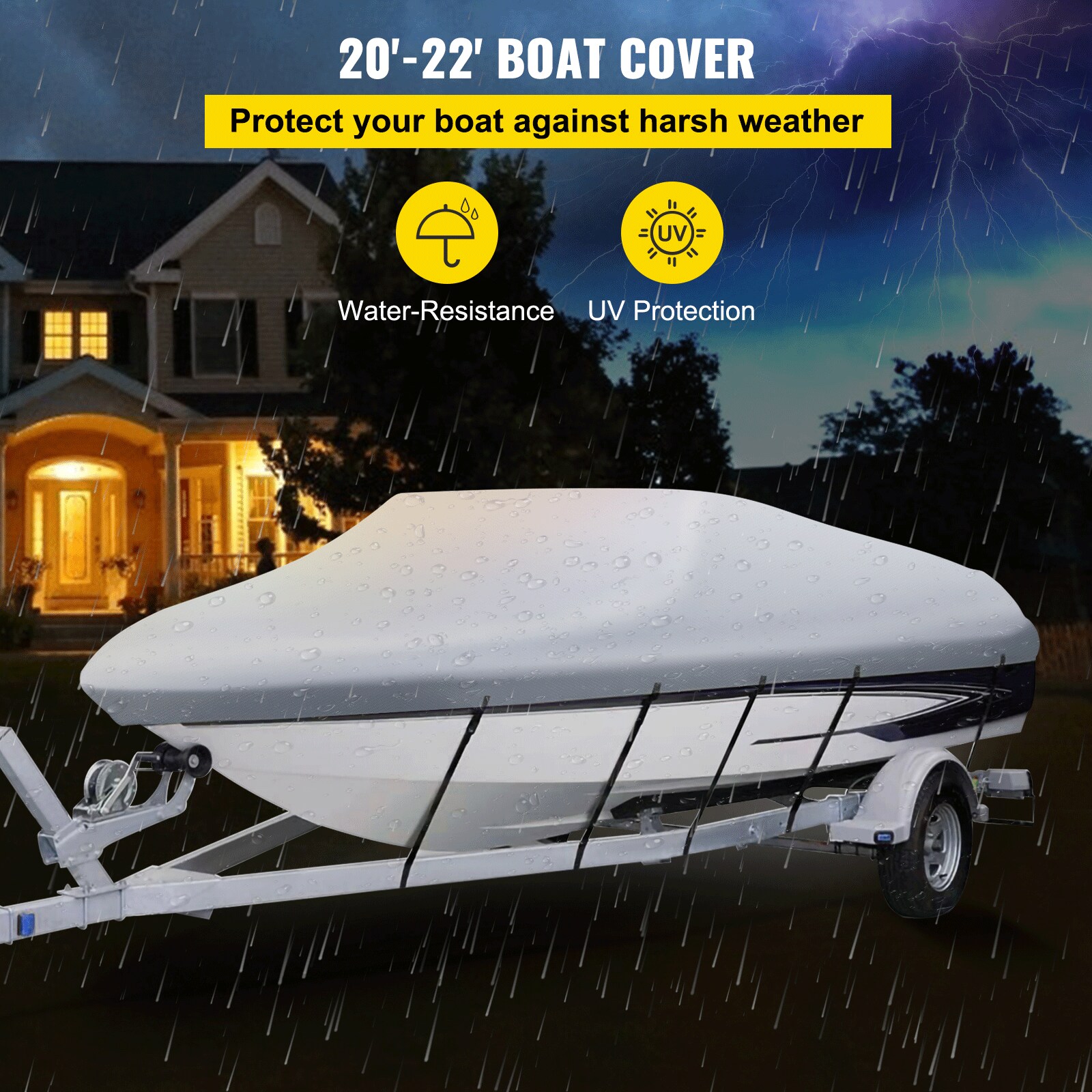  Generic 7 Sizes Inflatable Boat Cover Waterproof Anti
