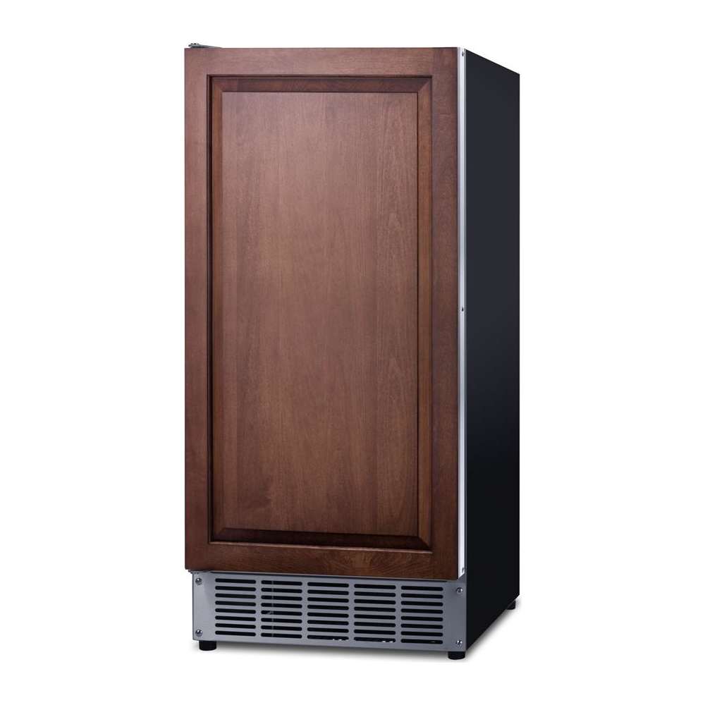 Summit  BIM44GCSSADA 15 Inch Wide 25 Lbs. Capacity BuiltIn Commercial ADA Compliance Clear Ice Maker with 45 Lbs. Daily Ice Production and Stainless CabinetToe Kick Sansujyuku sansujyuku.com