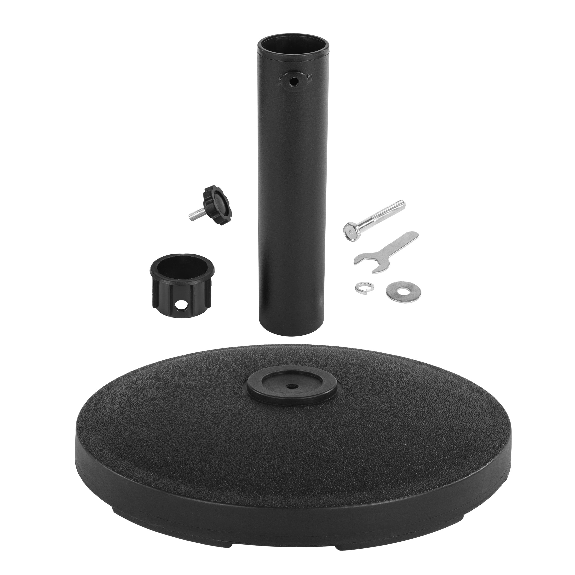 Black Half-Circle Metal Outdoor Patio Umbrella Base