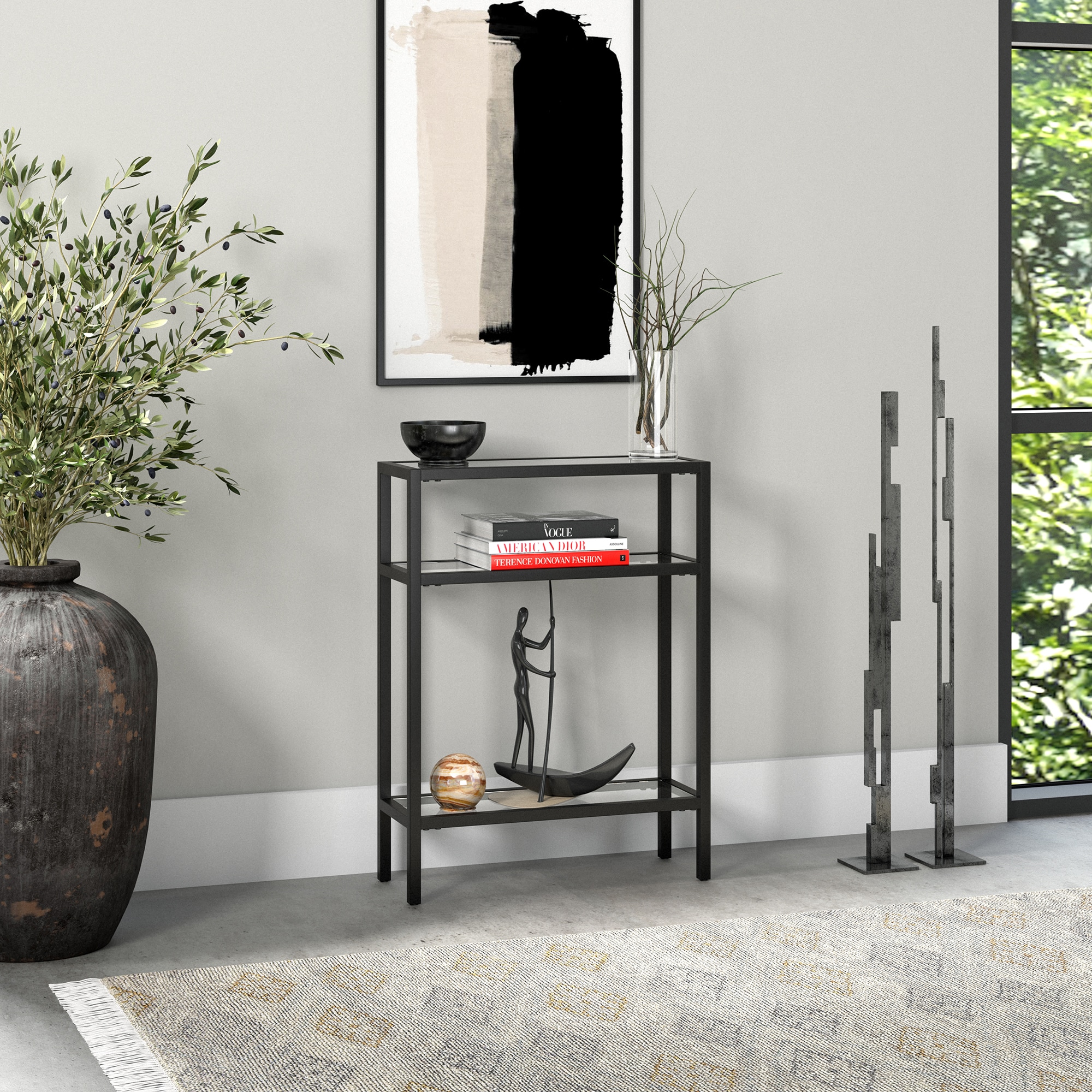 Hailey Home Modern Blackened Bronze Console Table At1165 At 3854