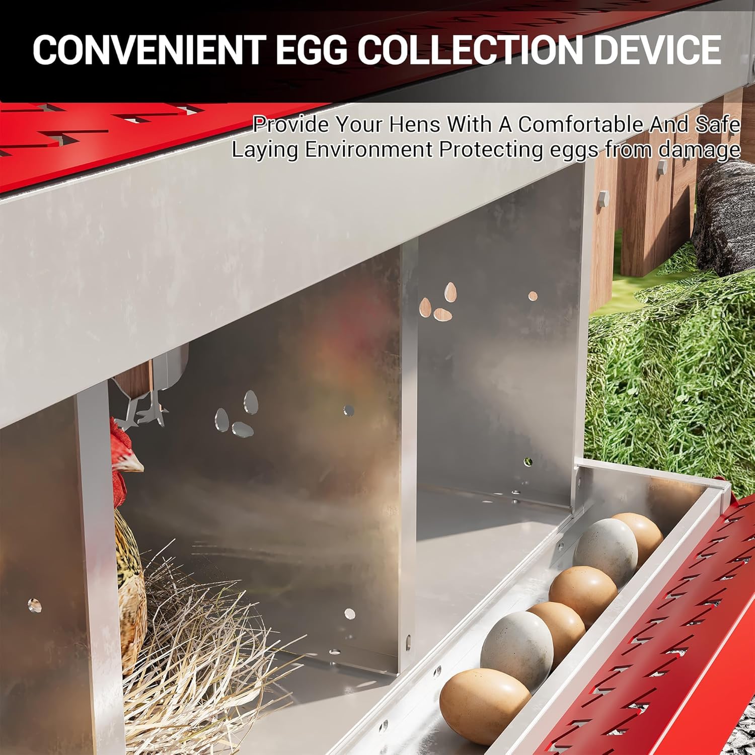 Qeetex GGL-PHO-348SS85U Chicken-Coops-Rabbit-Hutches - View #8