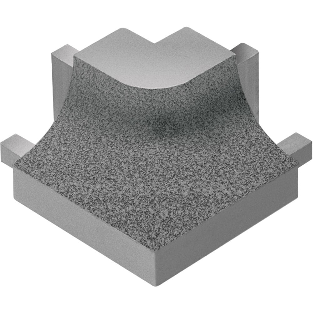 Schluter Systems E90/AHK1S/TSG Dilex-AHK 0.5-in W x 1-in L Pewter textured color-coated aluminum Aluminum Outside corner Tile Edge Trim