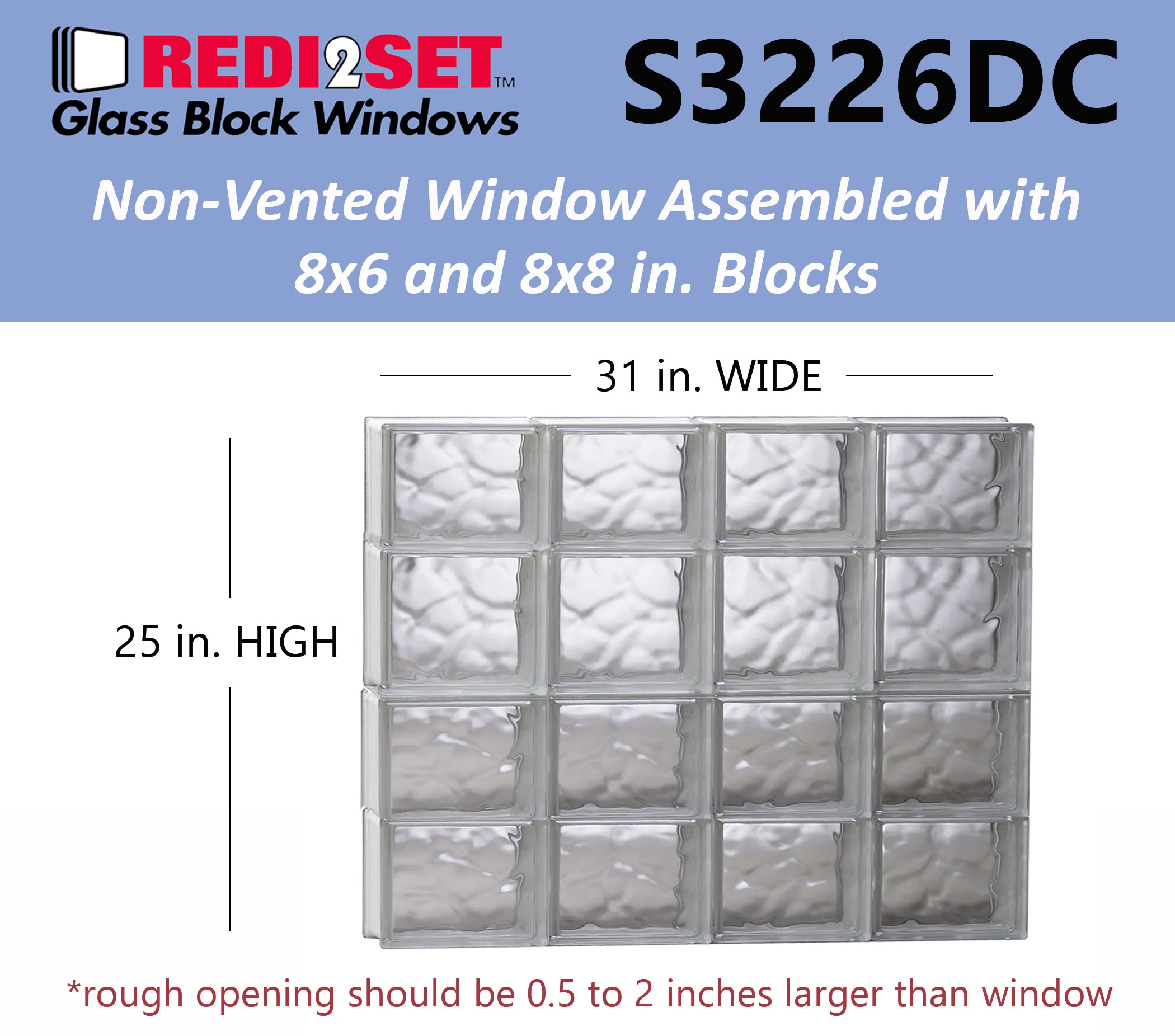 REDI2SET S3226DC Glass-Block-Windows - View #2