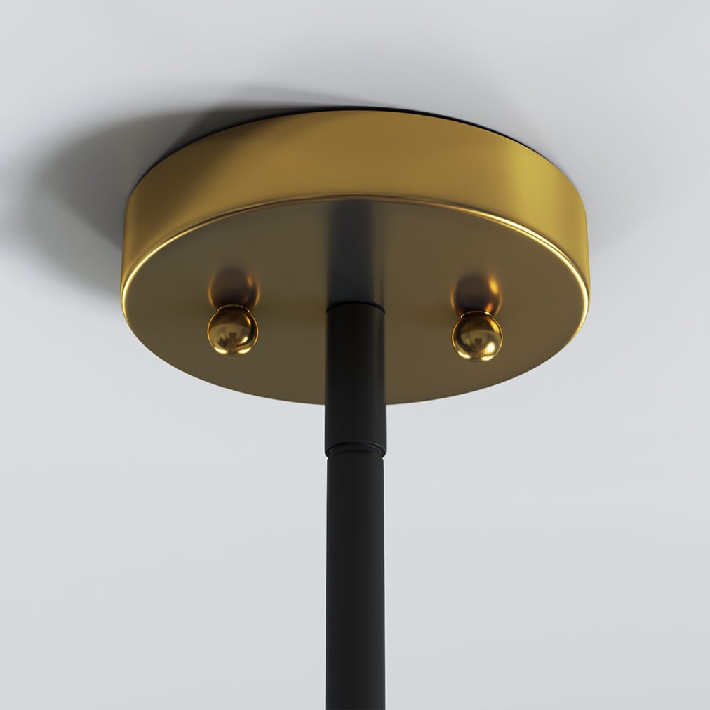 Randolph 24'' Black and Brass Globe Chandelier