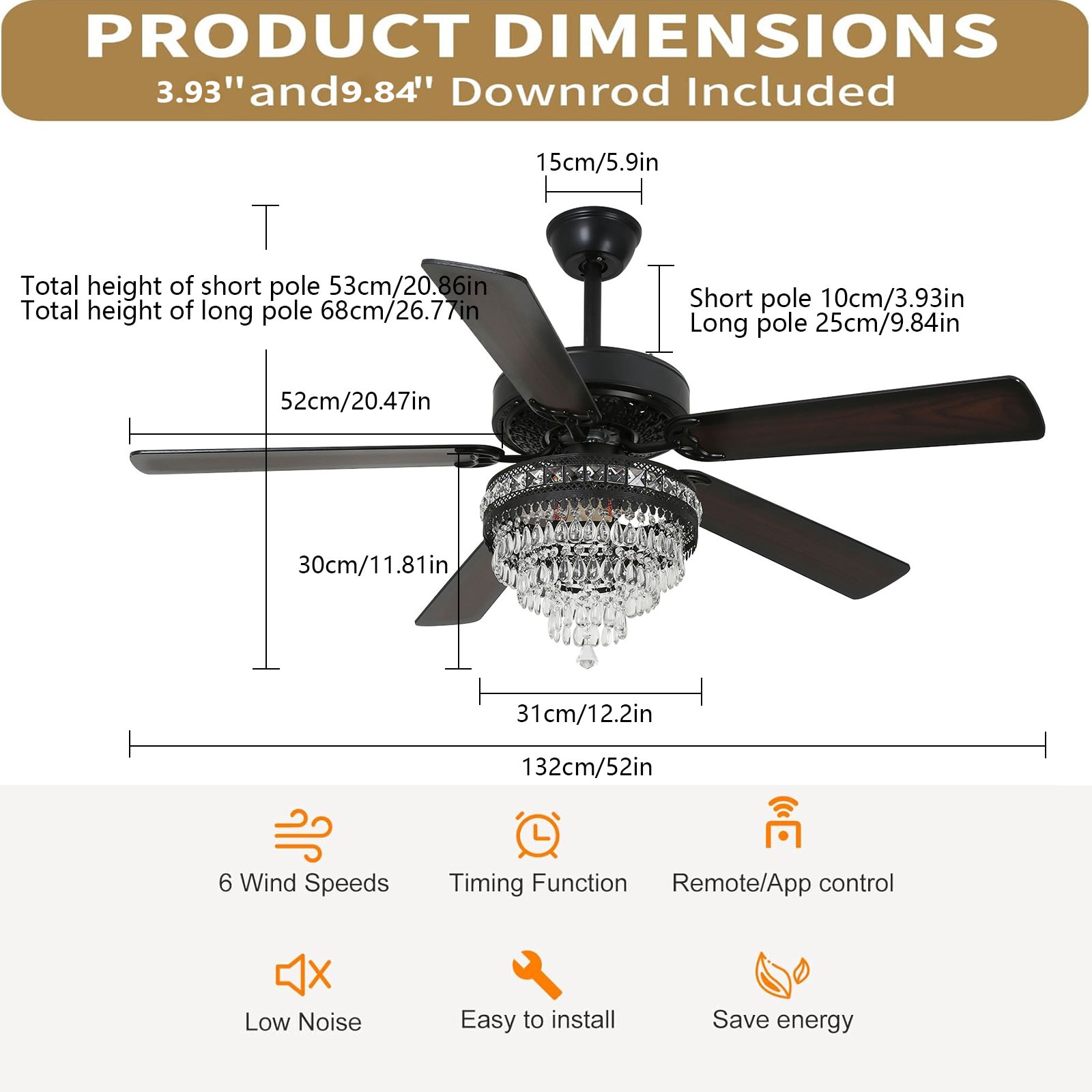 Oukaning HG-HCX-2235 Ceiling-Fans - View #5