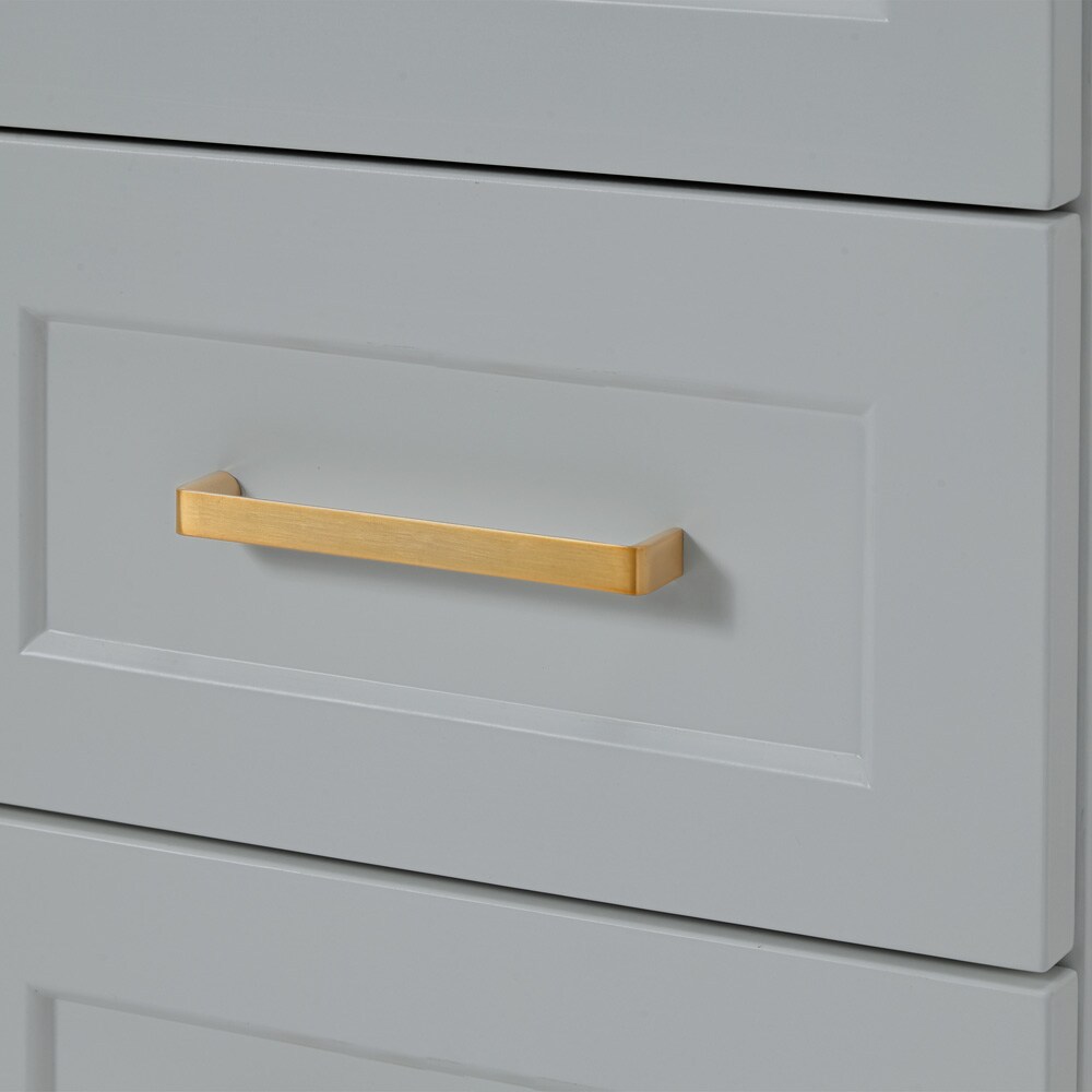 Taylor 36" Gray Freestanding Single Vanity Cabinet with Brass Hardware