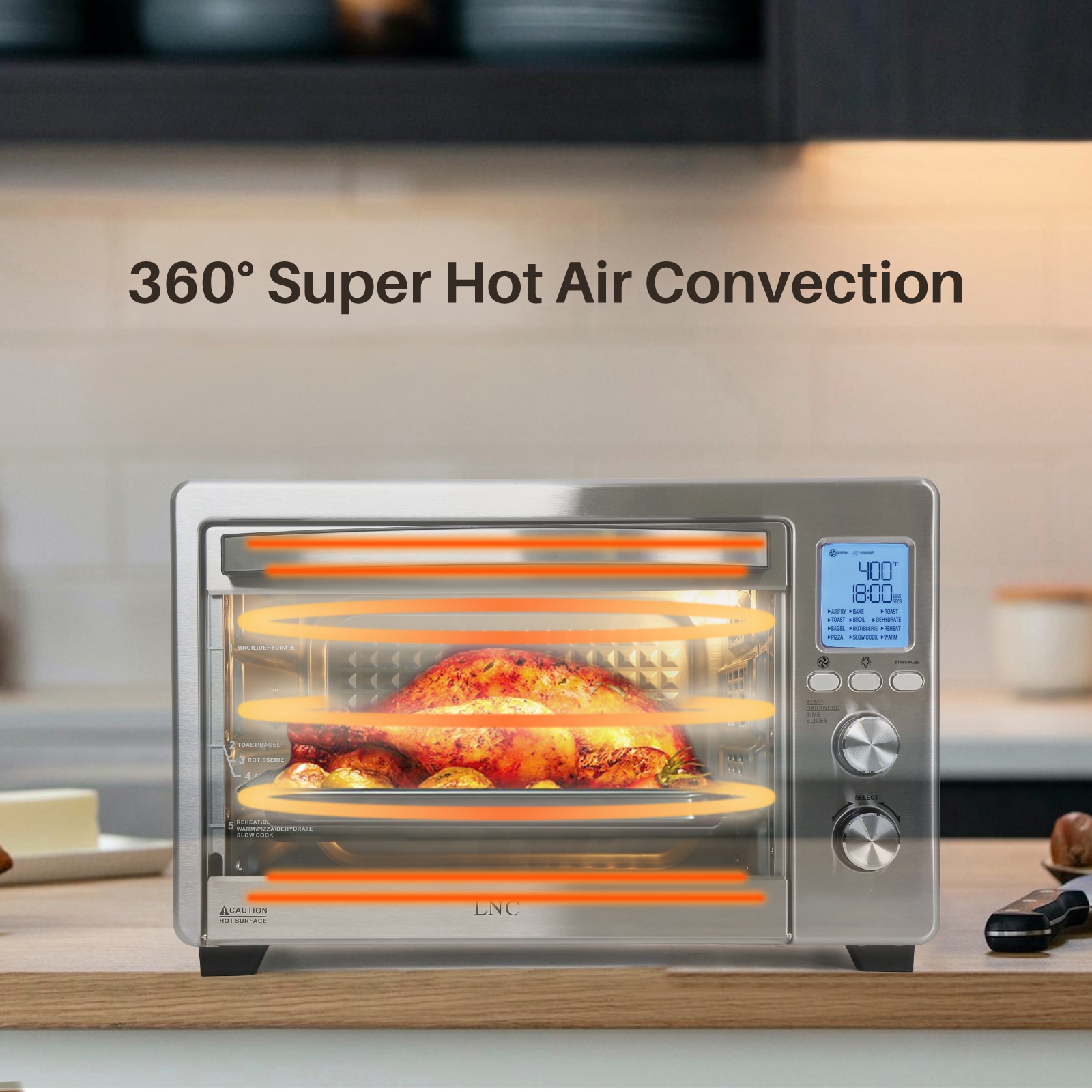 Chefman Digital Air Fryer + Rotisserie Oven, 6.3 Qt Capacity,  Multi-Function, Black
