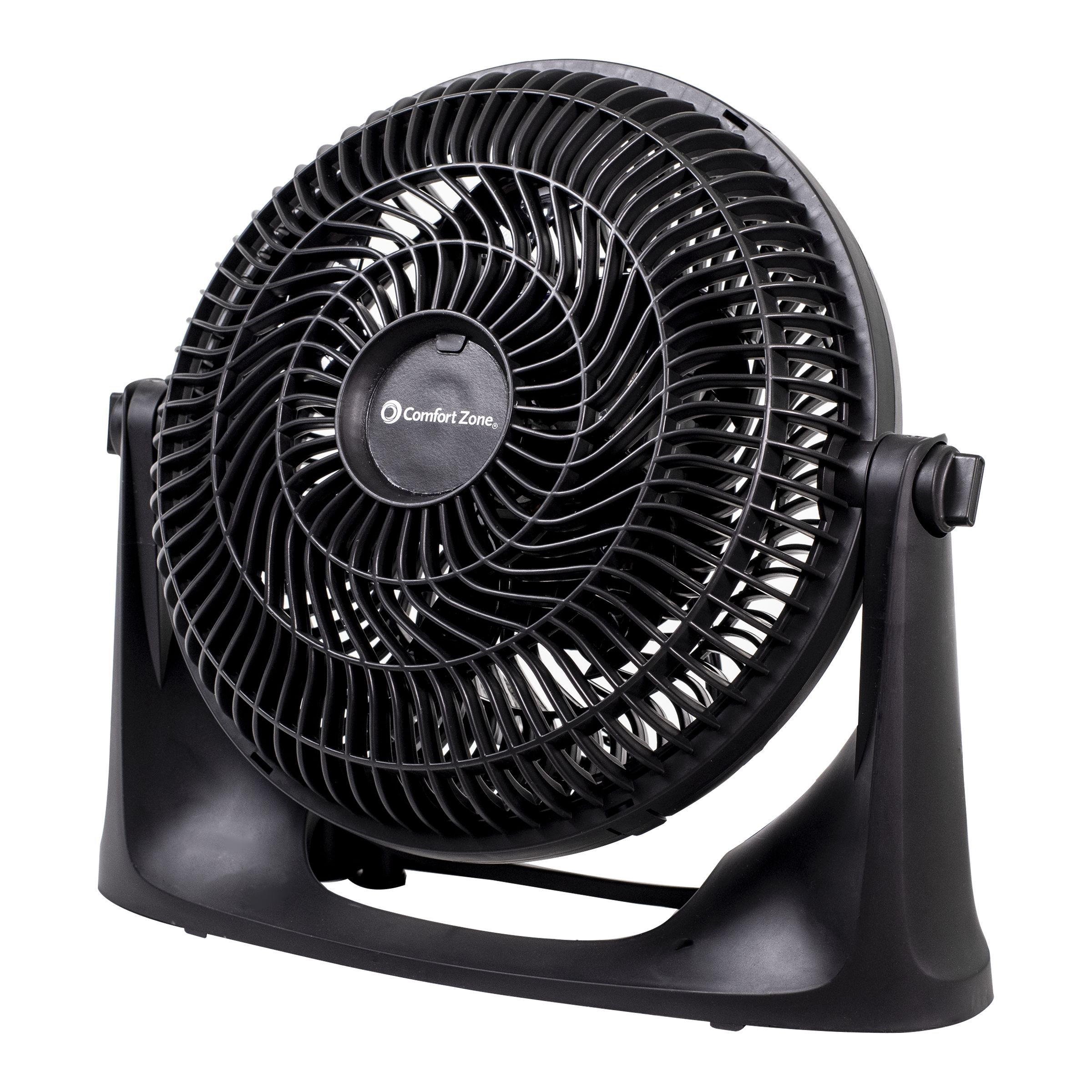 Comfort Zone 9-in 3-Speed Indoor Black Desk Fan in the Portable Fans ...