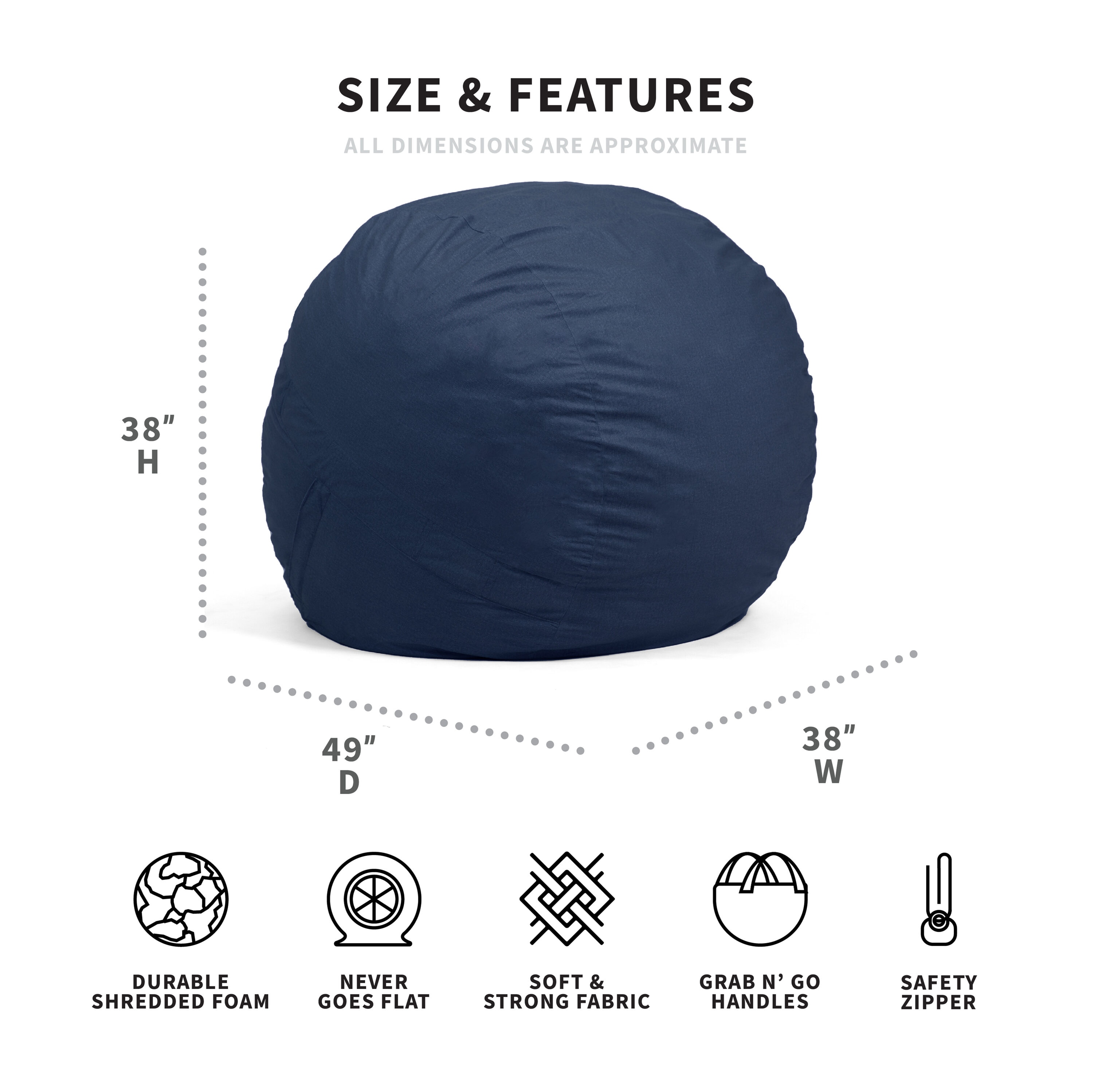 Big Joe 0010657LDS Bean-Bag-Chairs - View #9