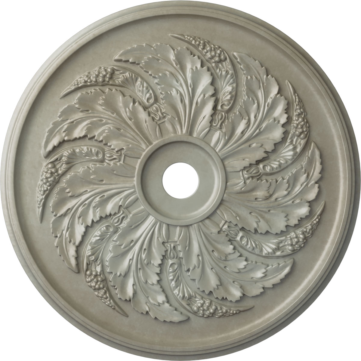 Ekena Millwork CM42SKFLS Sellek 42.125-in W x 42.125-in L Painted Flash Gold Polyurethane Whole Ceiling Medallion