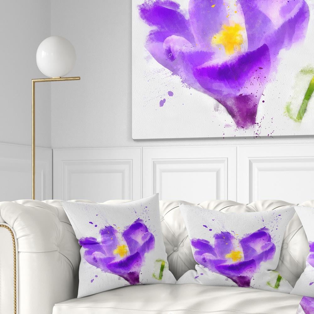 Designart CU13573-18-18 18-in x 18-in Purple Indoor Decorative Pillow