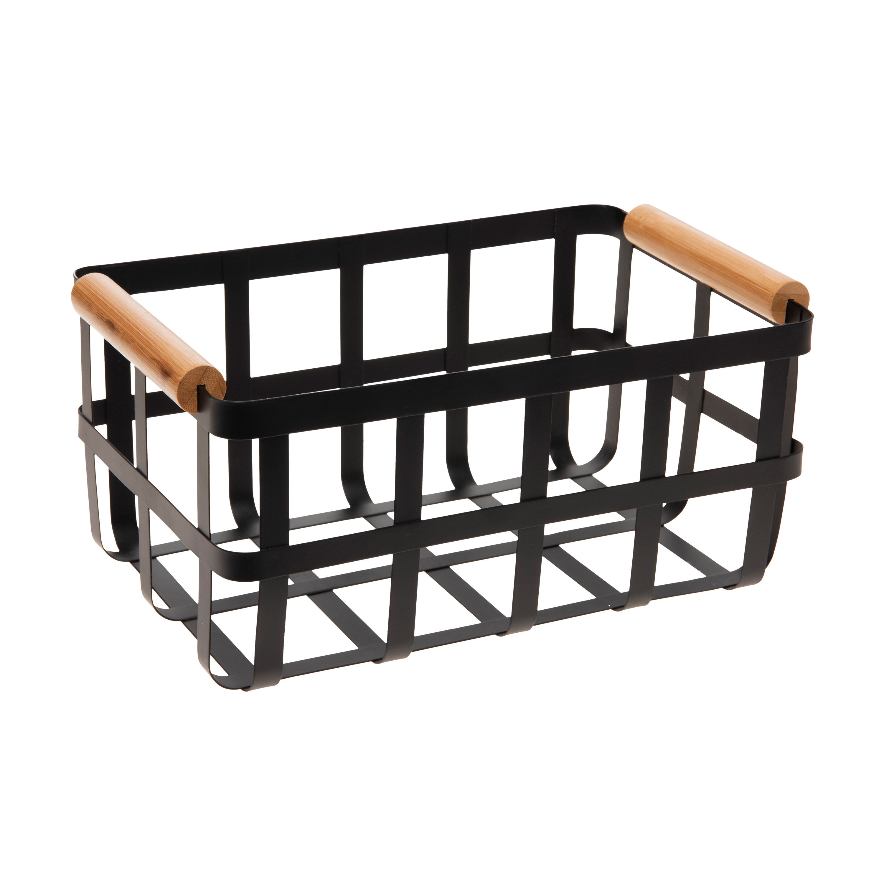 Simplify 10038-BLACK ( 6.89-in W x 4.92-in H x 11.02-in D ) Black Iron Basket