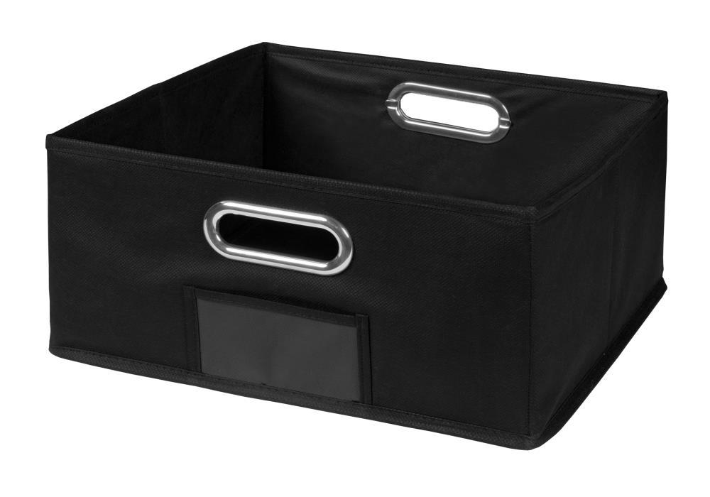Niche HTOTE1206BK Cubo 12-in W x 6-in H x 12-in D Black Fabric Collapsible Stackable Bin