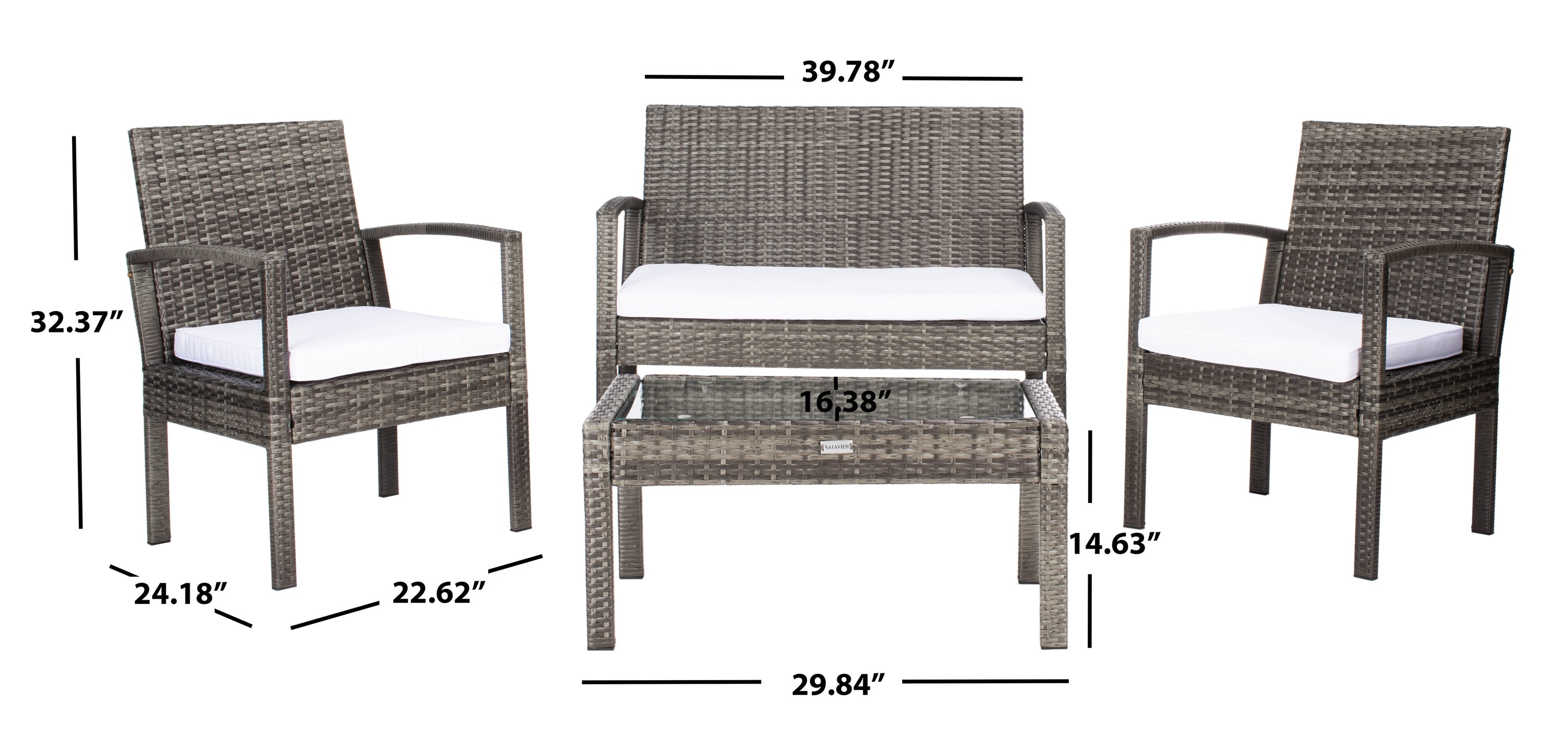 Safavieh PAT7507C Patio-Conversation-Sets - View #5