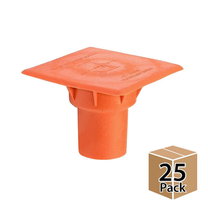 100 Pack Fits Rebar Stake Size #3 #7 Concrete Stakes and Spikes Grading Marker Mushroom Rebar Caps Surveying Markers 3/8 to 1 Surveyor Pins Safety Orange Plastic Rebar Cap Covers