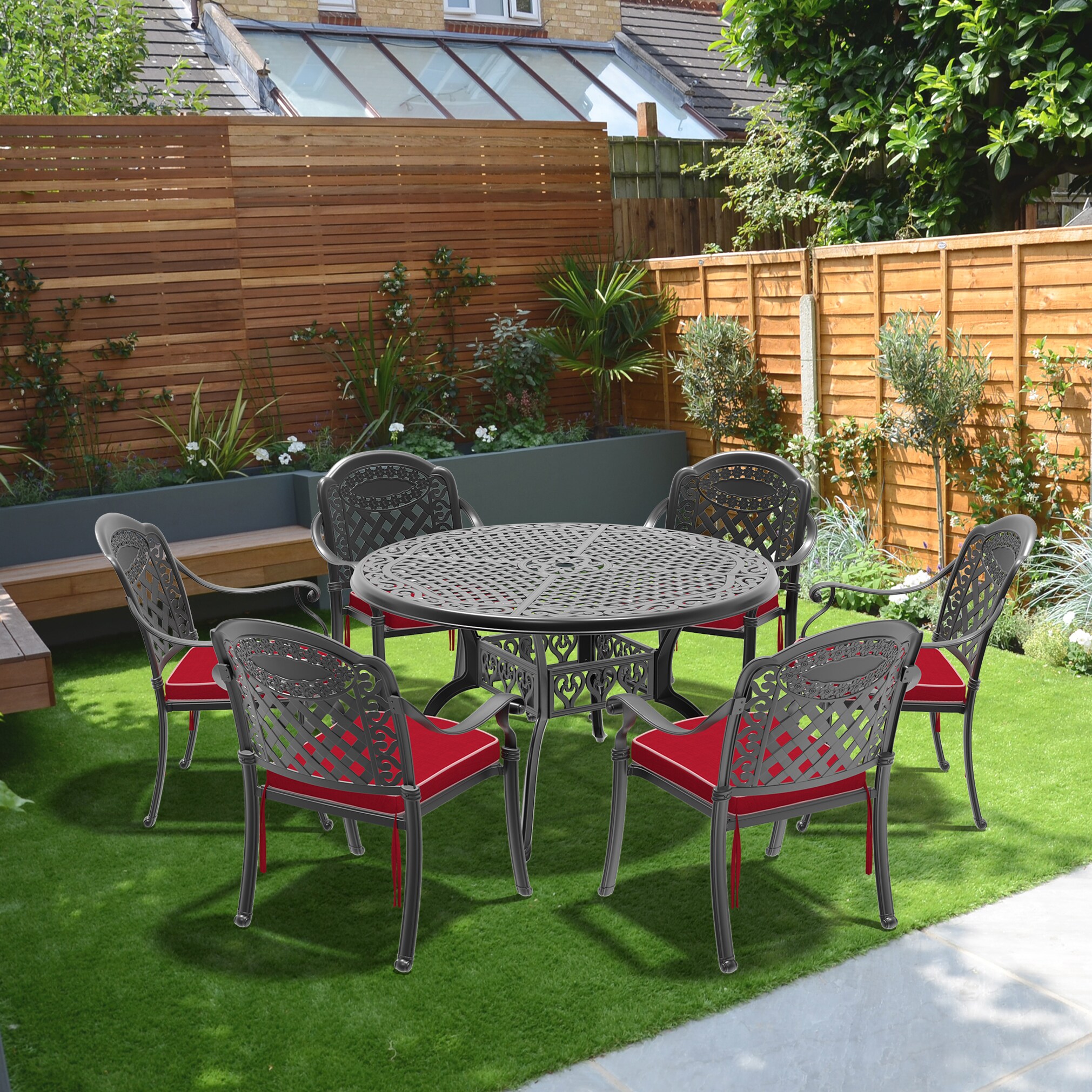 Kahomvis NICE-QP1092-142 Patio-Dining-Sets - View #2