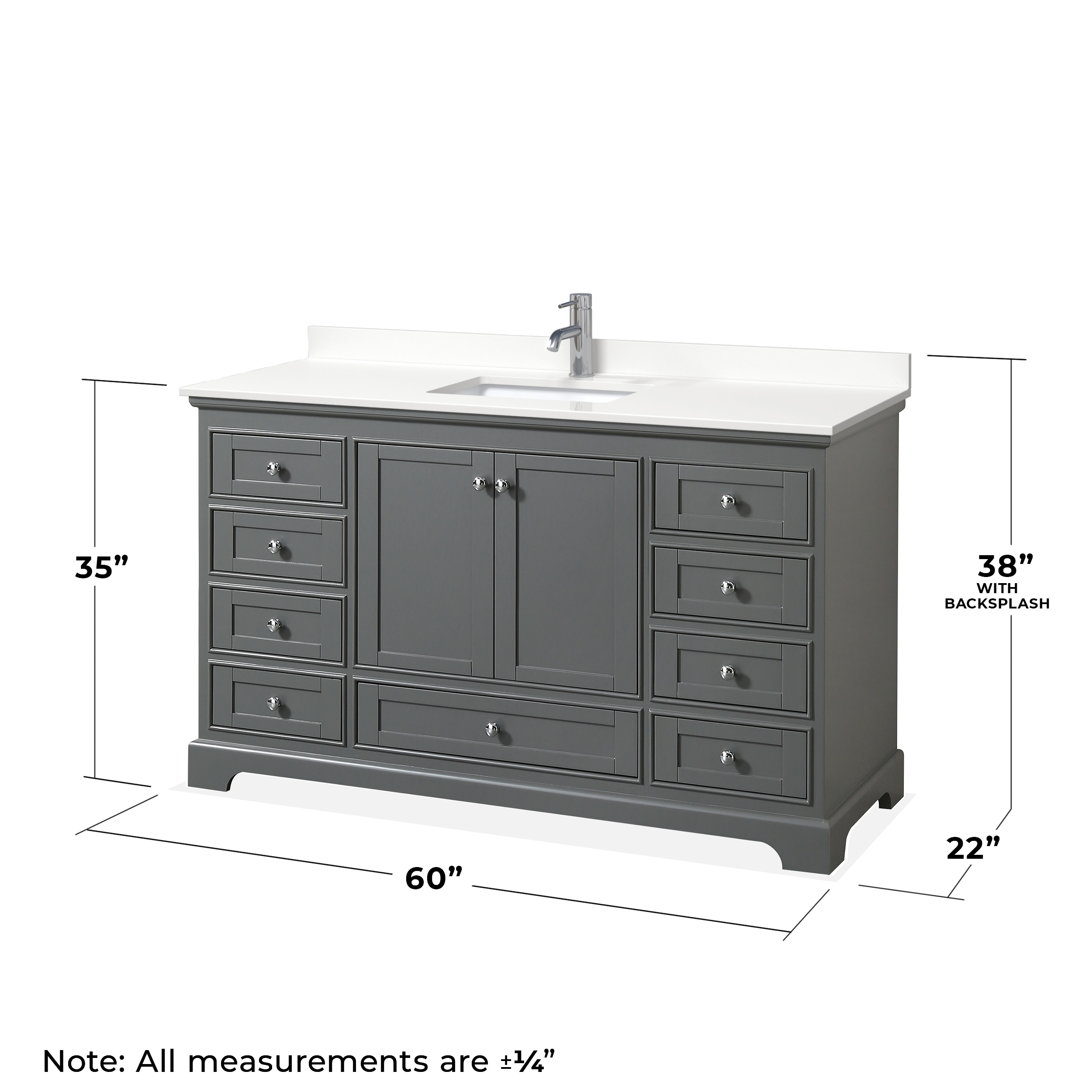 Wyndham Collection WCS202060SKGWQUNSMXX Bath-Vanity-Combo - View #4