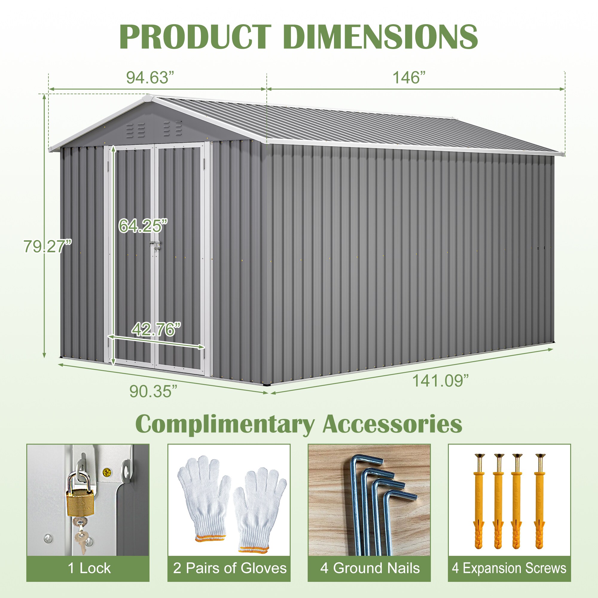 Mondawe MO-STS0313P Metal-Storage-Buildings-Sheds - View #10