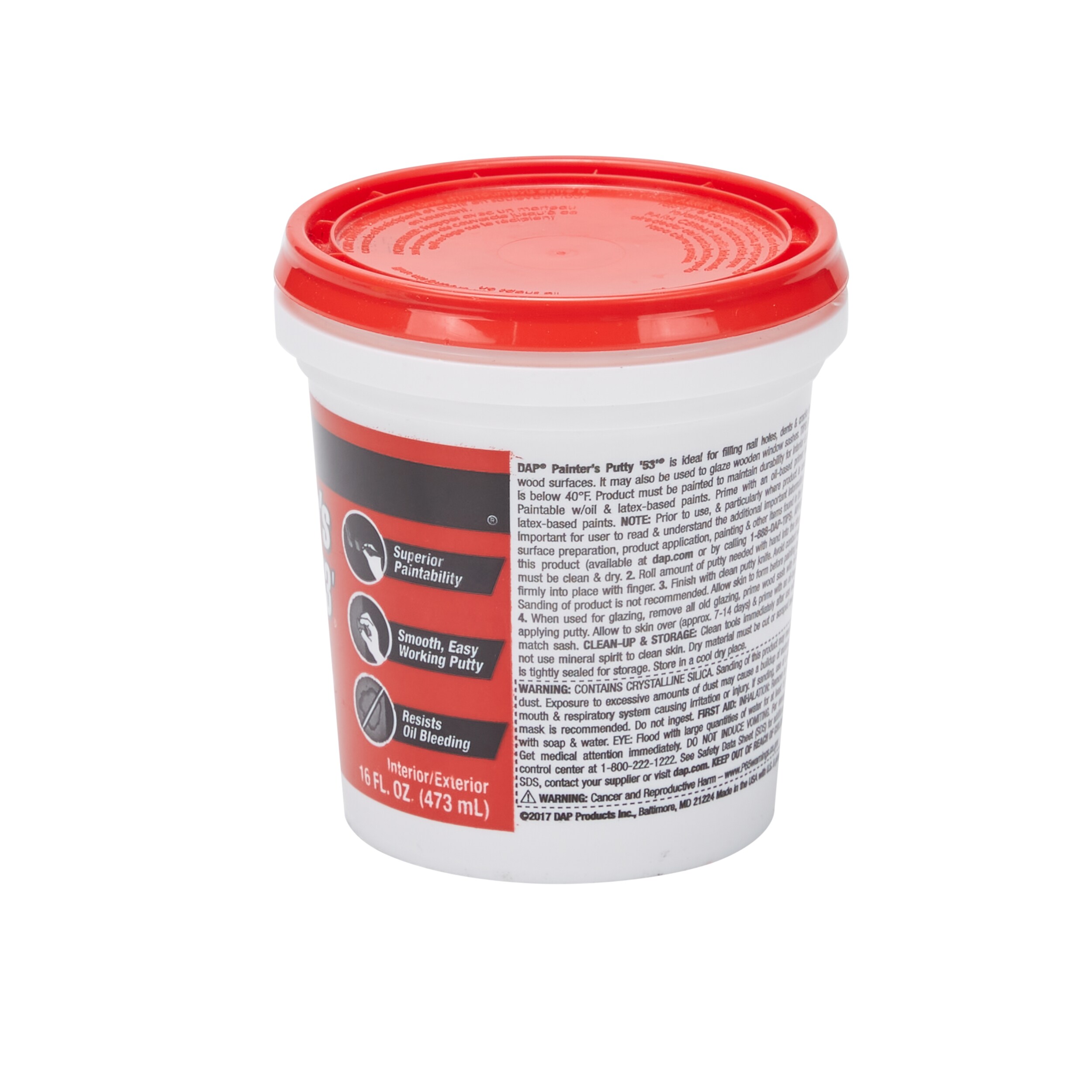 DAP 12242 Painters Putty Pt Raw Building Material Pint White 