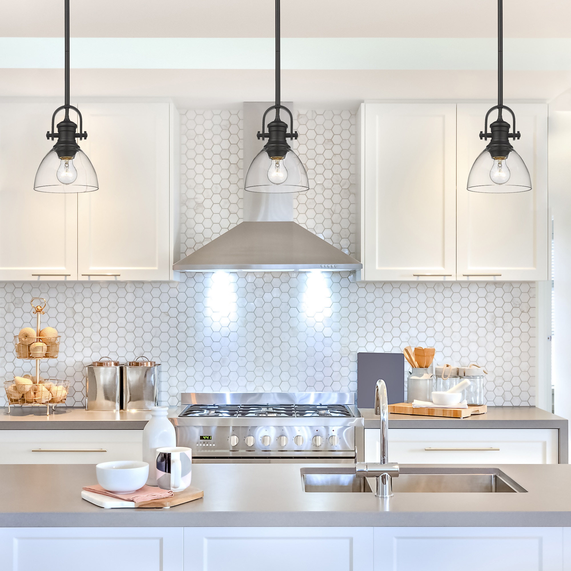 Golden Lighting 3118-M1L BLK-CLR Pendant-Lights - View #4