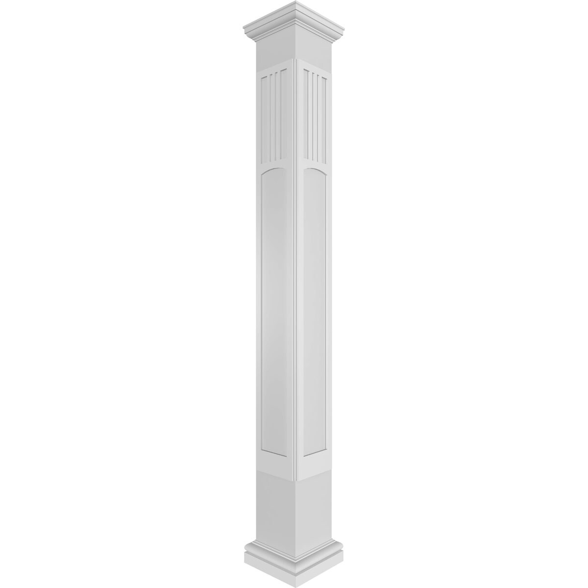 Ekena Millwork CC1010ENSMDTUTU San Miguel Mission Style Fretwork 10-Inches L x 10-Feet Unfinished PVC Column Wrap
