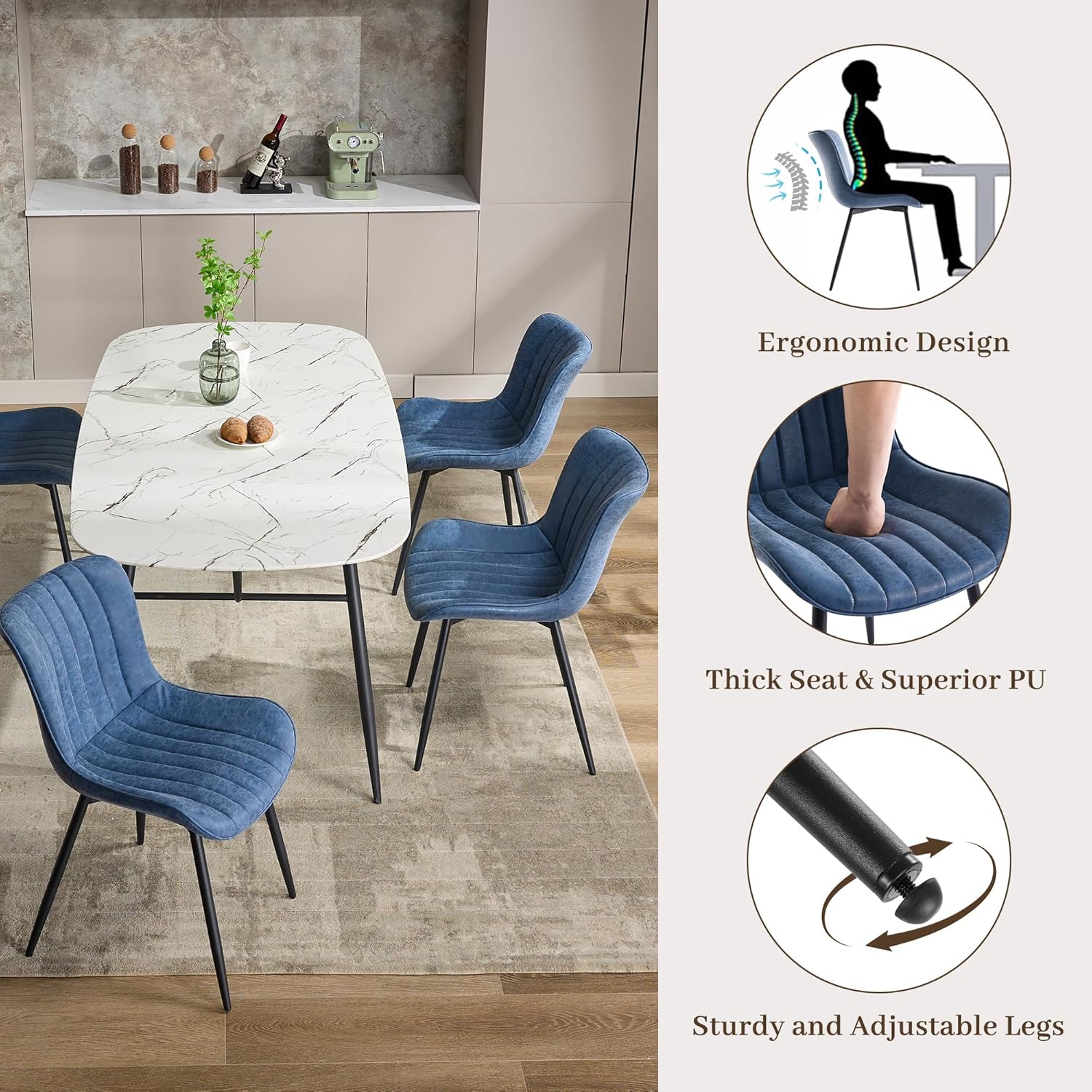 Qeetex PHO-13VICV1W-HNN Dining-Chairs - View #4