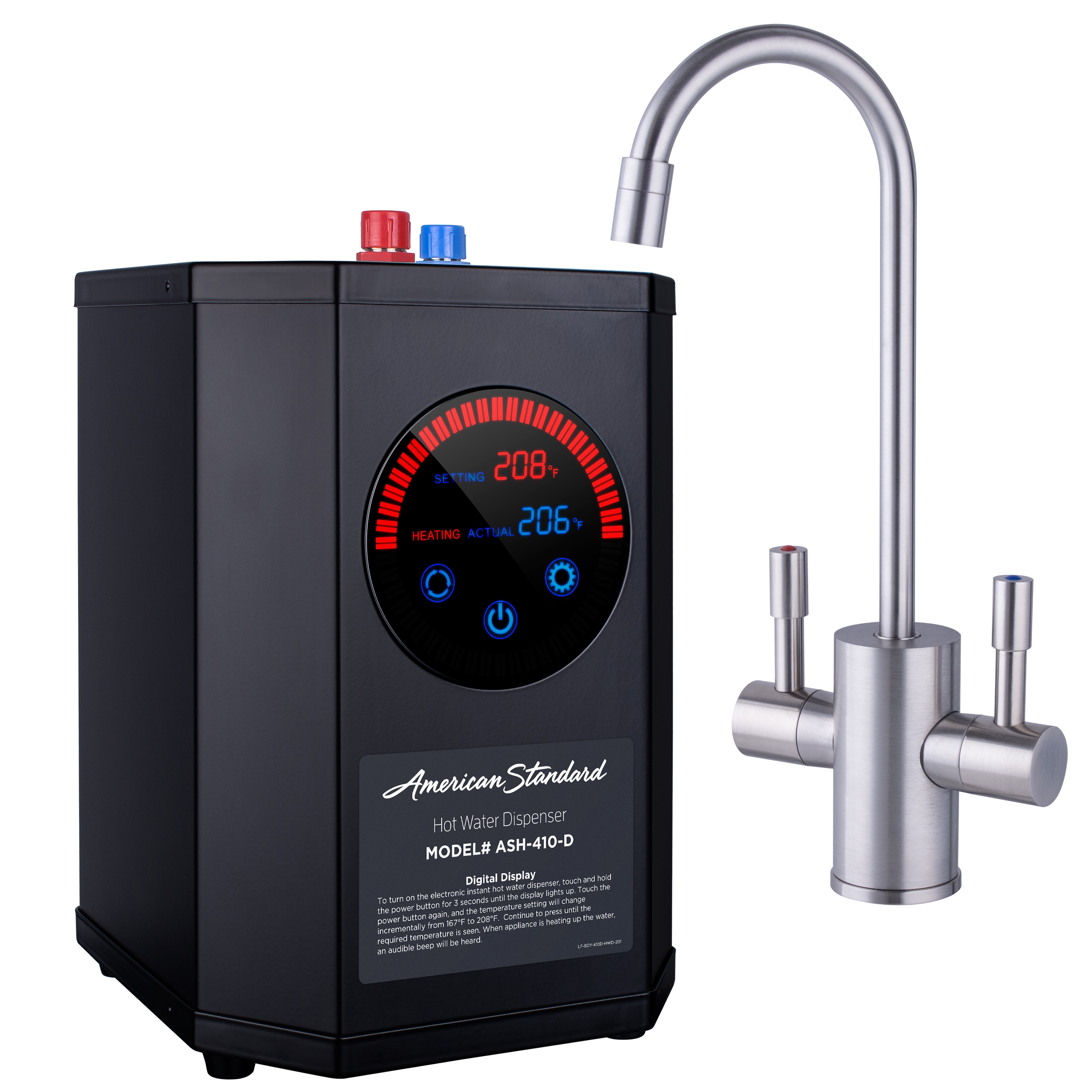 American Standard 41-ASH-410-F560-BN Brushed Nickel Deck-mount Hot and cold Water Dispenser with Tank