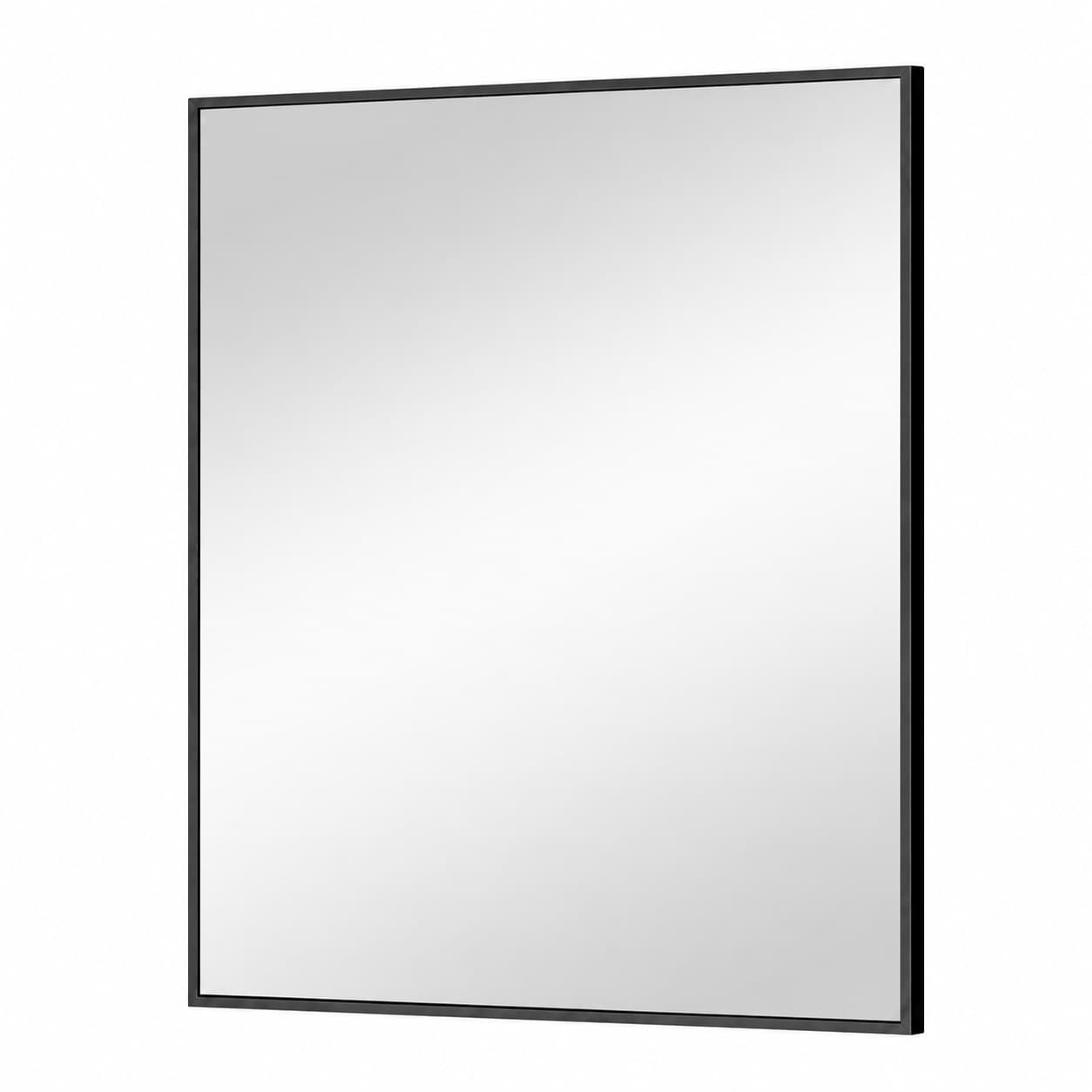 Aoibox  30 x 36 Inch Black Rectangular Bathroom Mirror with Aluminum Frame for Horizontal or Vertical Hanging