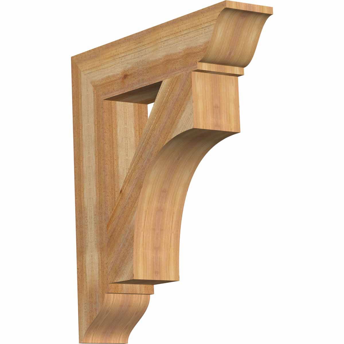 Ekena Millwork BKT06X28X32WTL01RWR Westlake traditional rough sawn 6-in x 28-in x 32-in Western red cedar Brown Wood Standard bracket