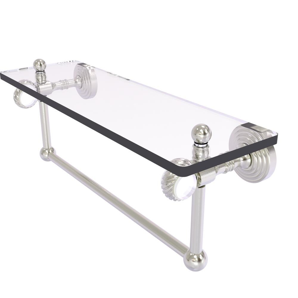 Allied Brass PG-1TBT-16-SN Pacific Grove Satin Nickel Wall mount Bathroom Shelf ( 16-in x 6.4-in x 5-in )