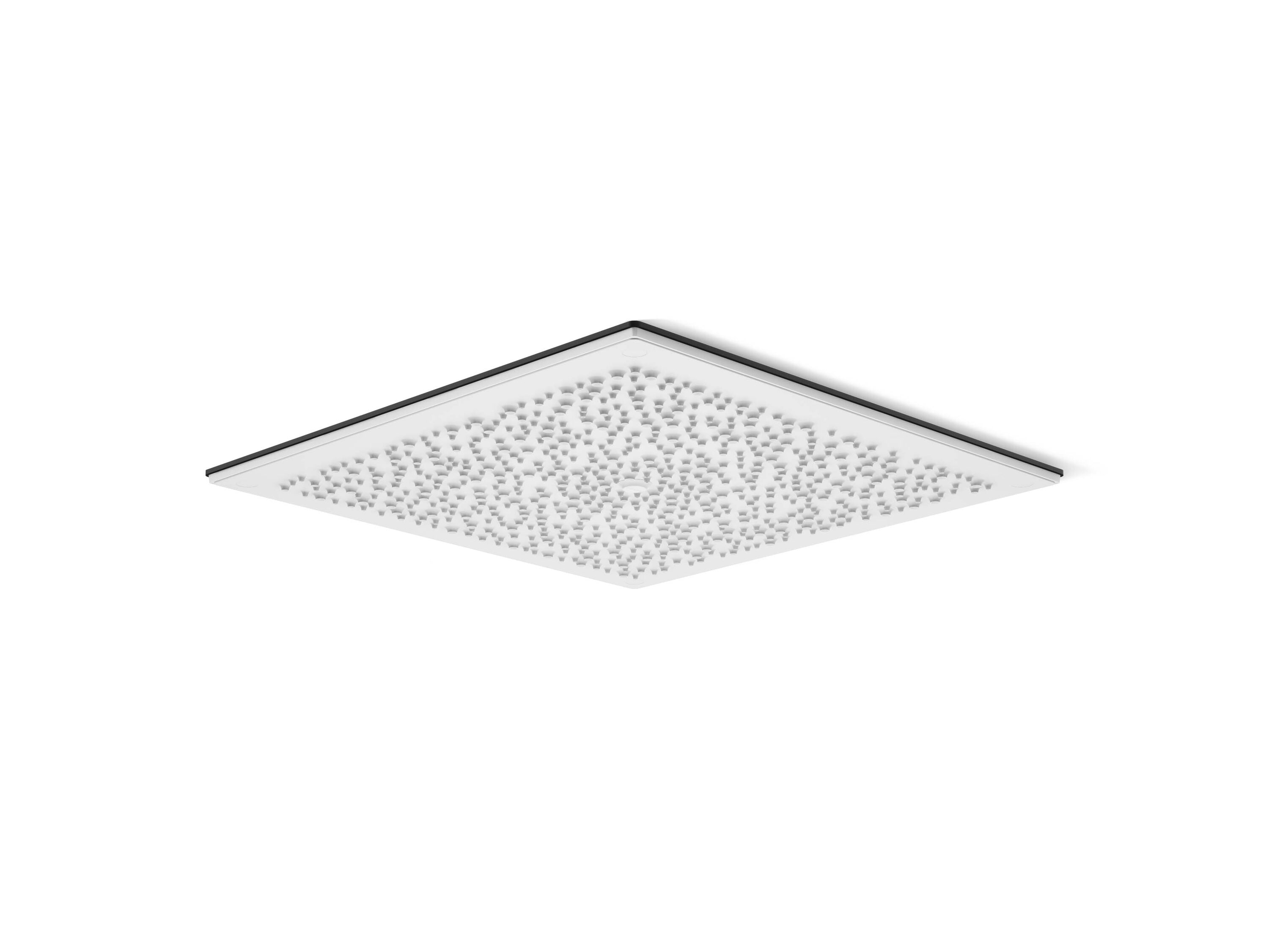 KOHLER K-31110-0 Real Rain 1.0 -Spray White 19.1875-in Square Fixed Rain Shower Head 2.5 GPM