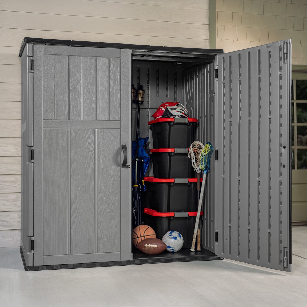 CRAFTSMAN 6-ft x 4-ft Vertical Gray Lean-to Roof Plastic Resin