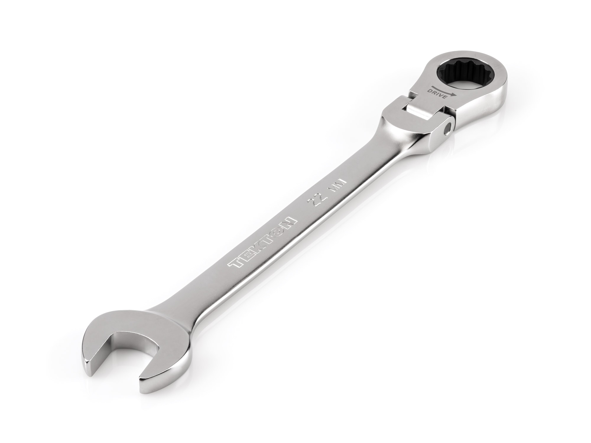 TEKTON WRC26422 22mm Metric Flexible Head Ratchet Wrench