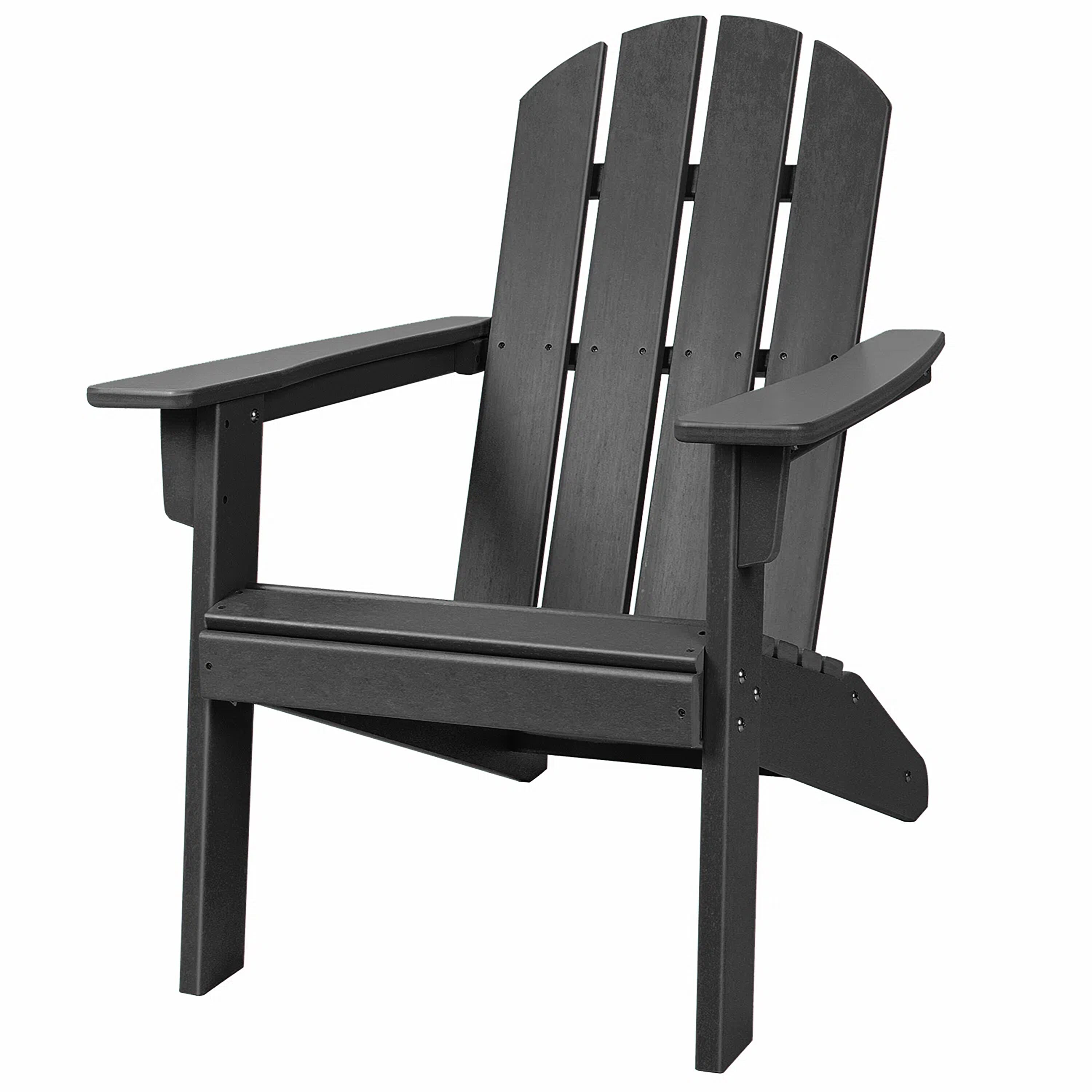 Vineego Black Plastic Adirondack Chair Durable HDPE Material