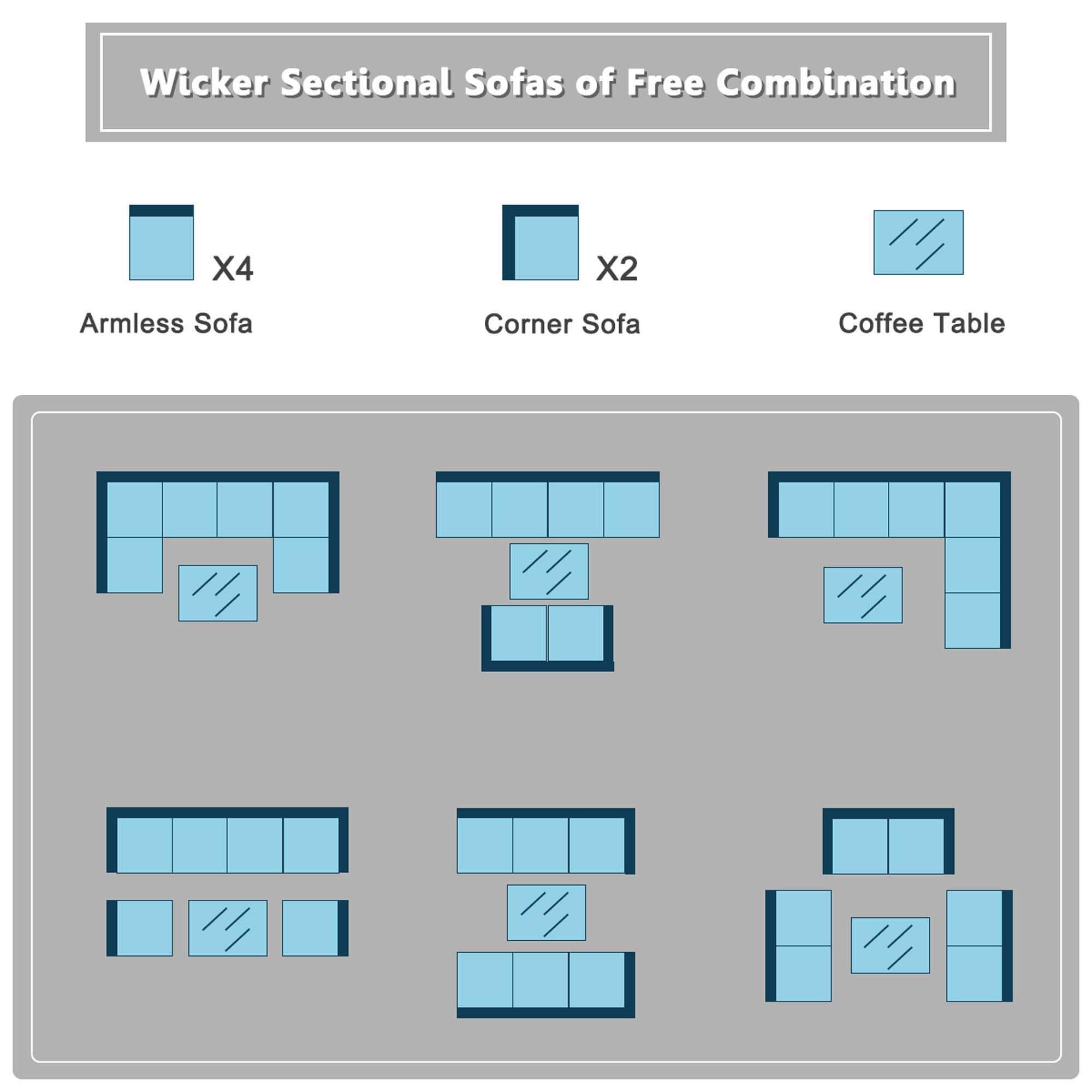 Costway HW70659WG+ Patio-Conversation-Sets - View #6