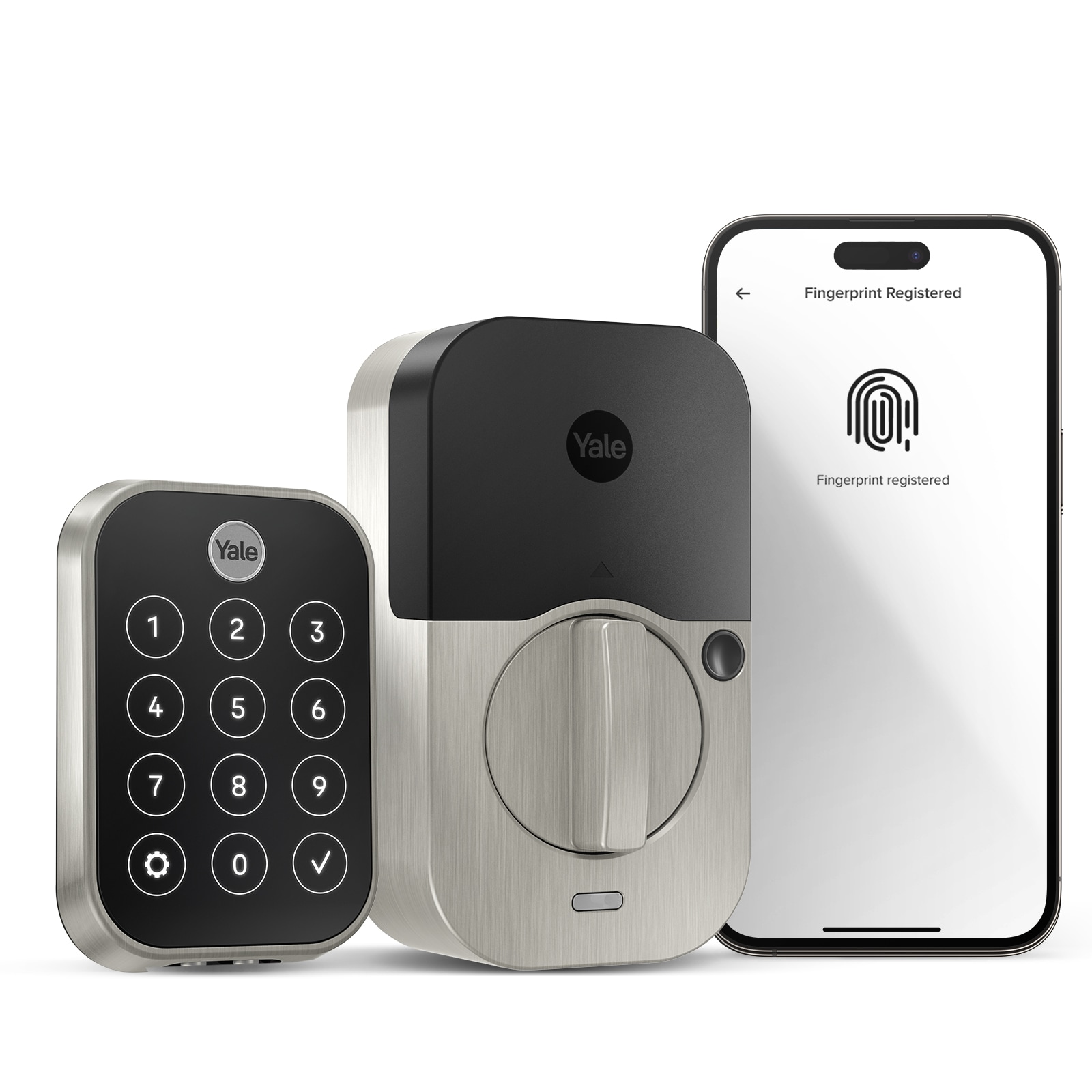 Yale Assure Lock 2 Satin Nickel Smart Lock Electronic Deadbolt with Wifi Bluetooth Fingerprint Touchscreen Keypad YRD450-F-WF1-619 Sansujyuku sansujyuku.com