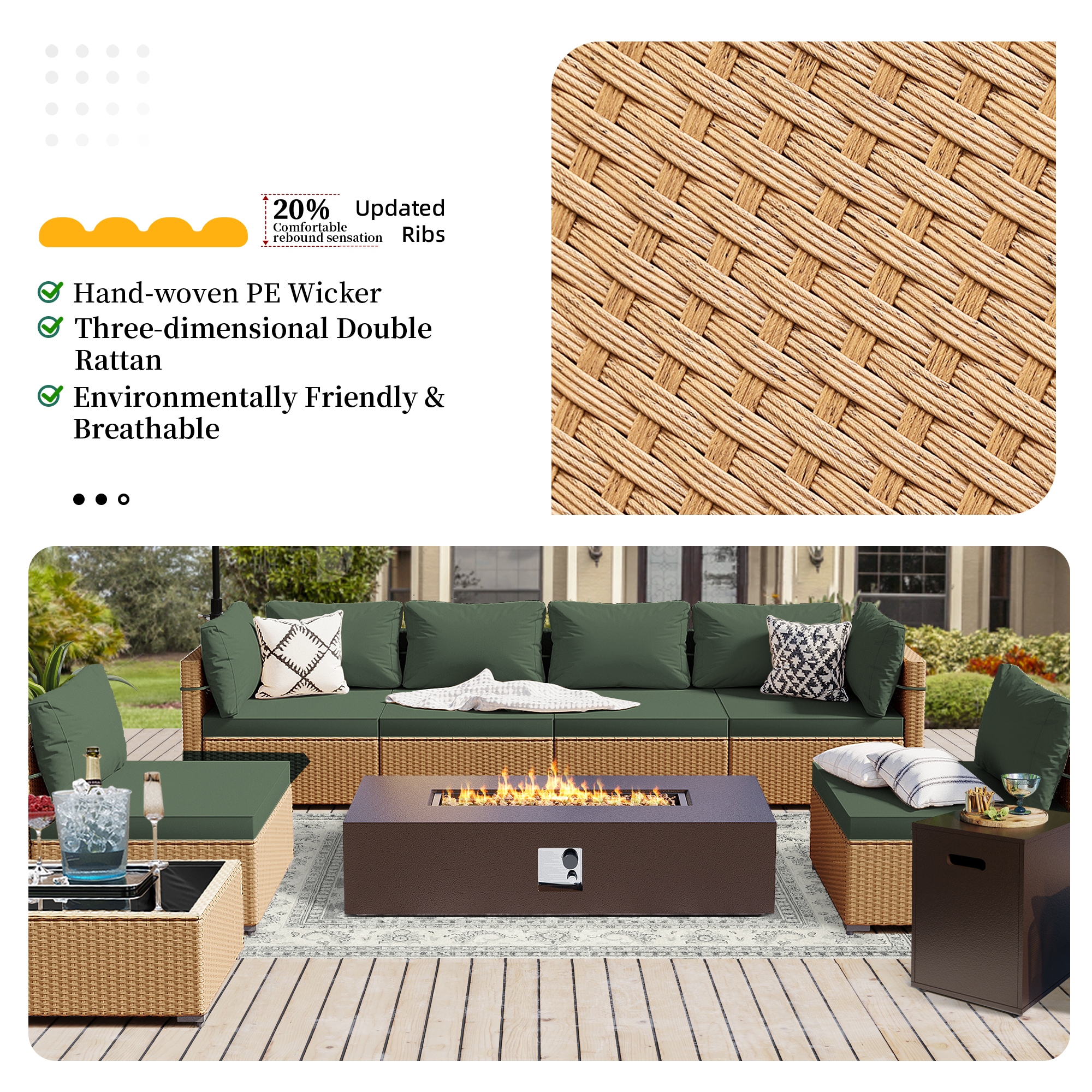 UPHA PL-2CZ-56TPBR-H2 Patio-Conversation-Sets - View #4
