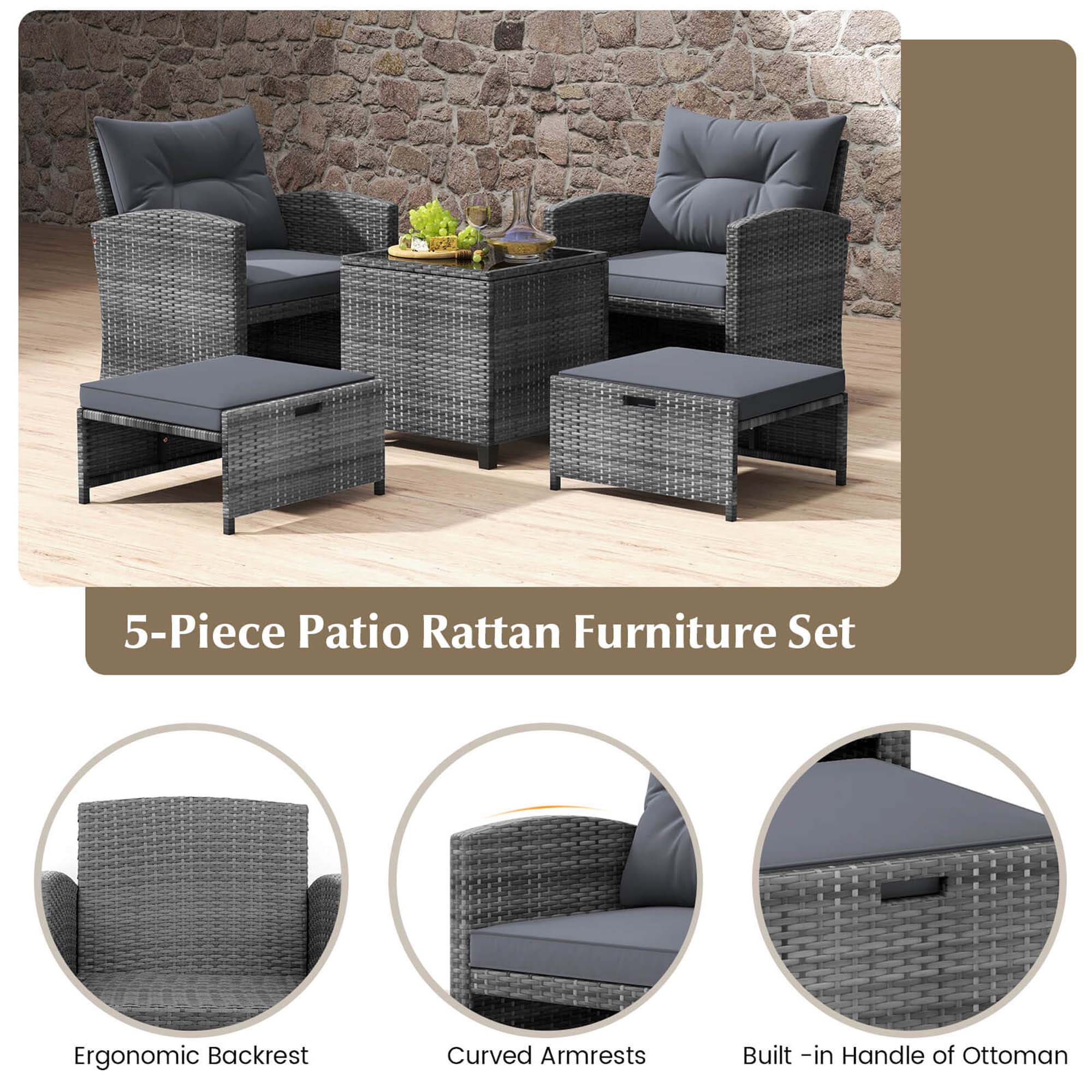 Costway HCST02142 Patio-Conversation-Sets - View #4