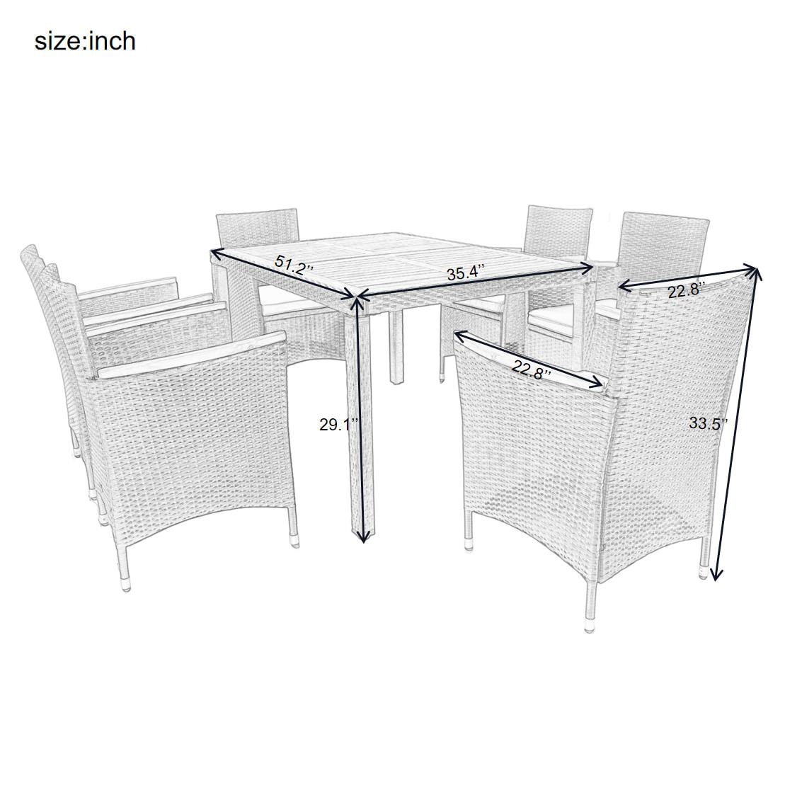 Nestfair PD20006B Patio-Dining-Sets - View #8