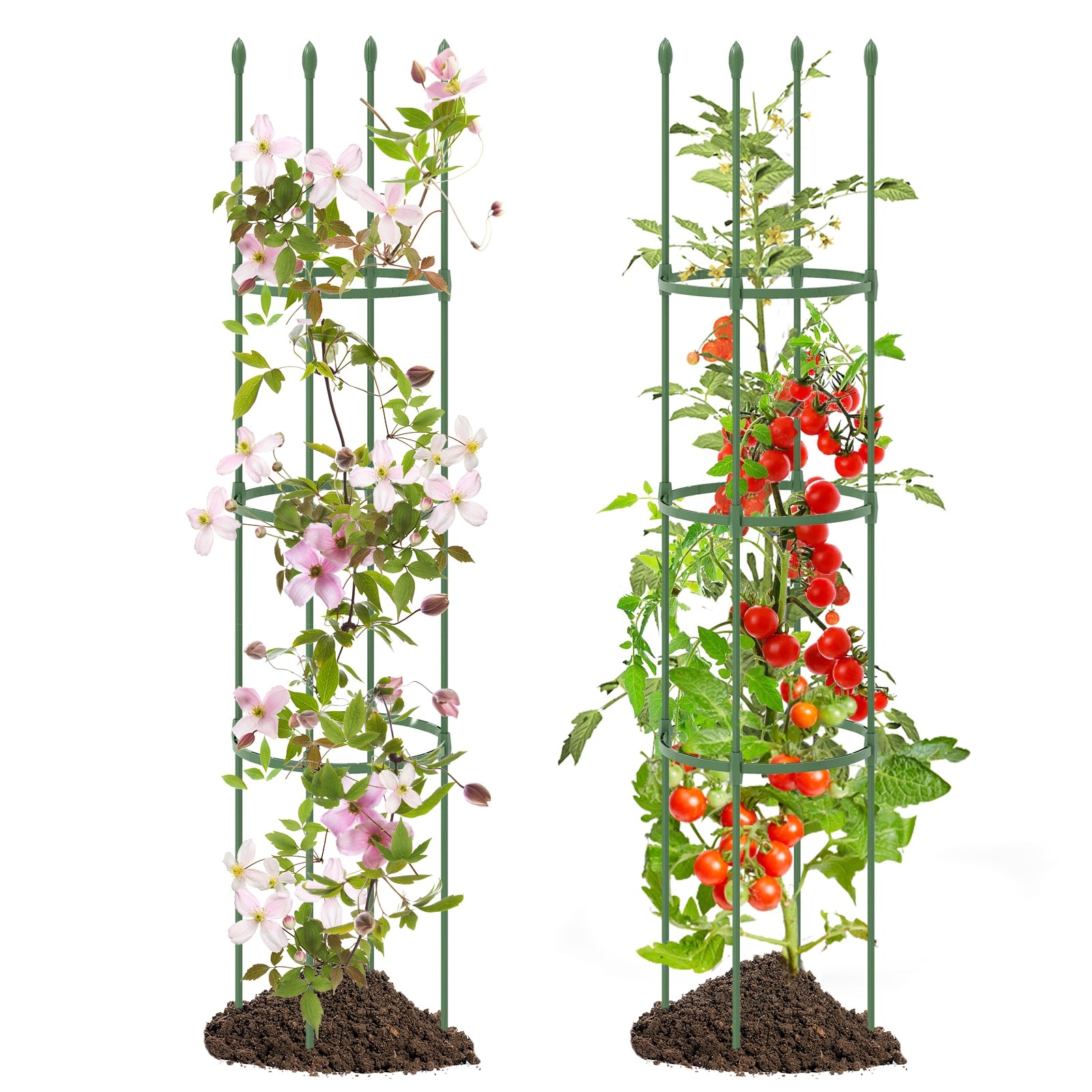 12-in W x 56-in H Green Vinyl Garden Trellis For Climbing Plants For Cucumbers For Roses For Tomatoes #LW2162GNGT4CL