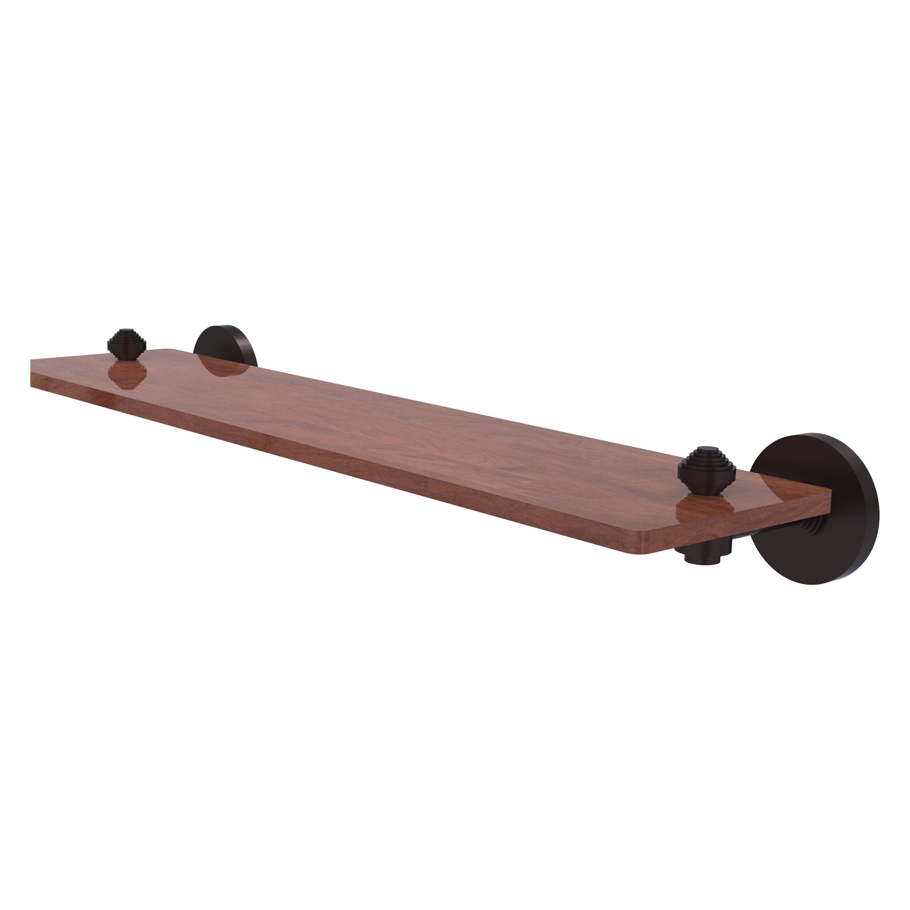 Allied Brass SB-1-22-IRW-ABZ Southbeach Antique Bronze 1-Tier Wall Mount Bathroom Shelf (22-in x 2.5-in x 5-in)